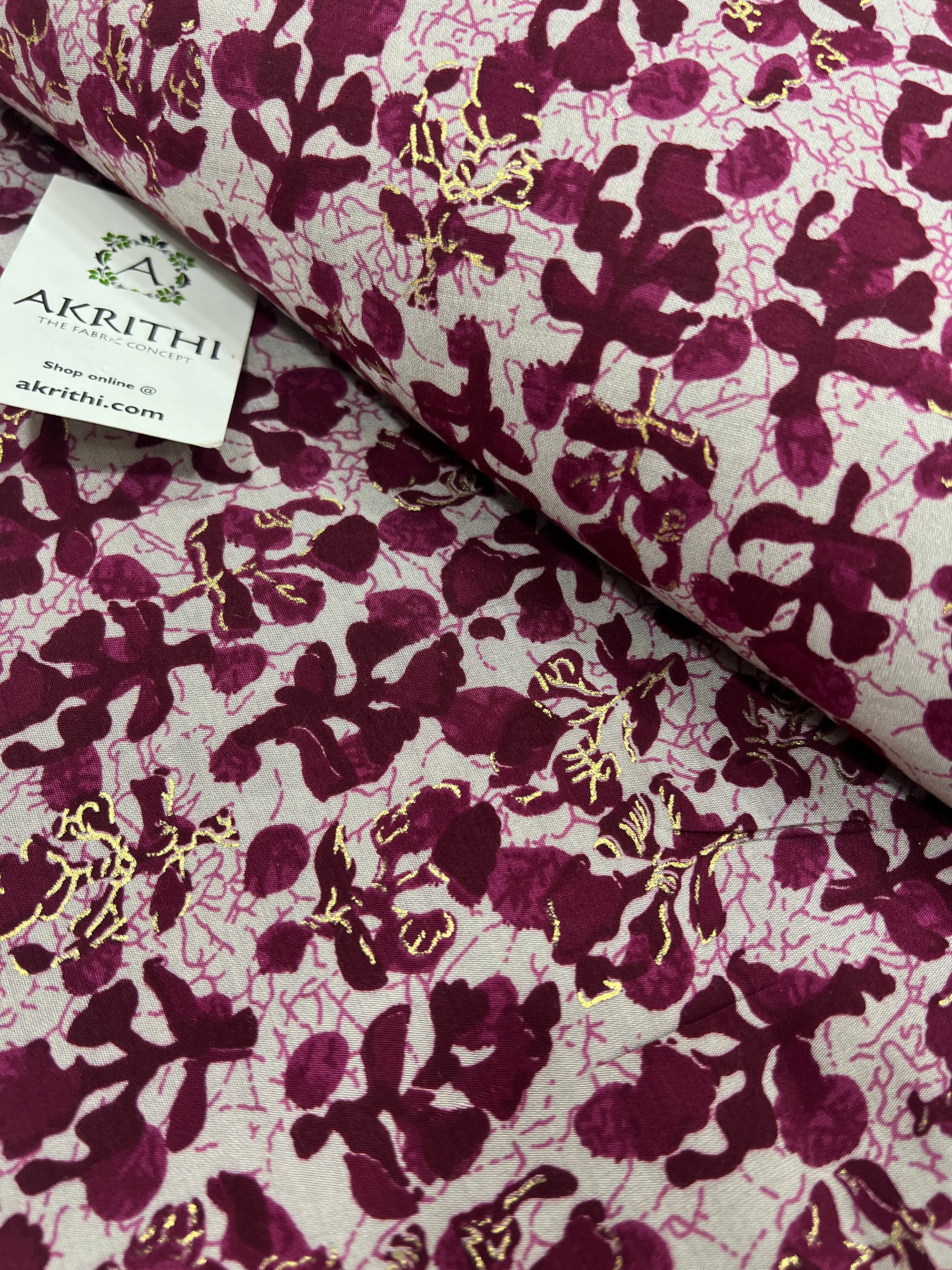 Printed viscose silk fabric