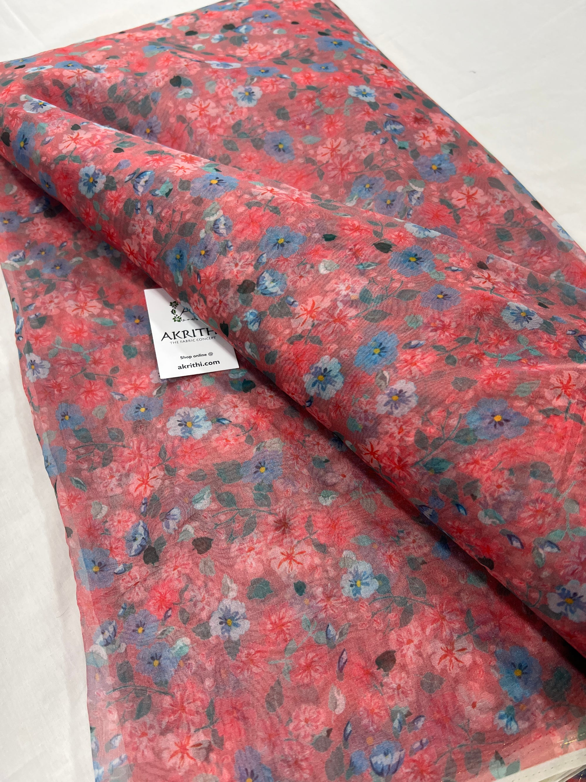 Printed organza fabric