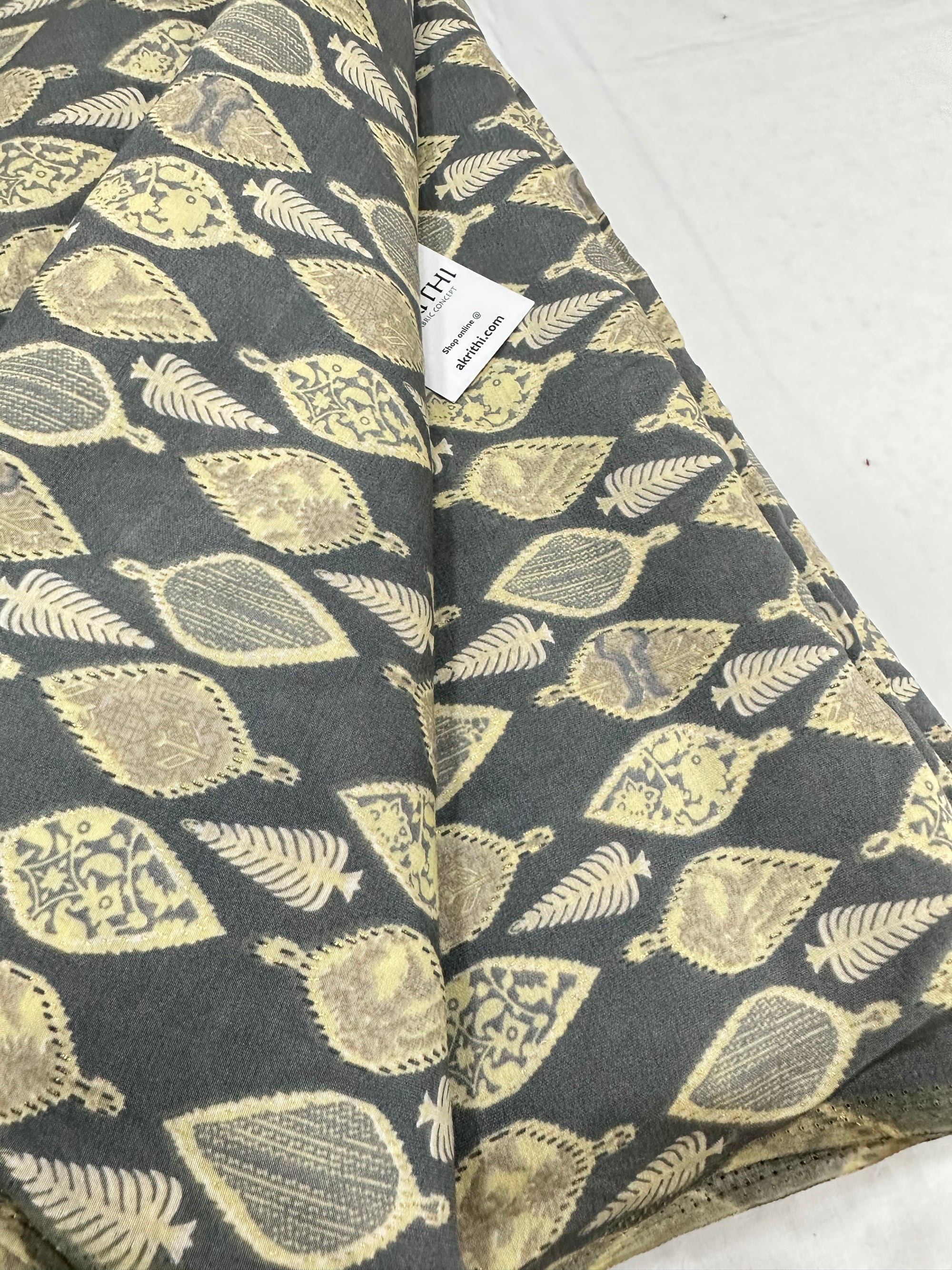 Printed silk fabric