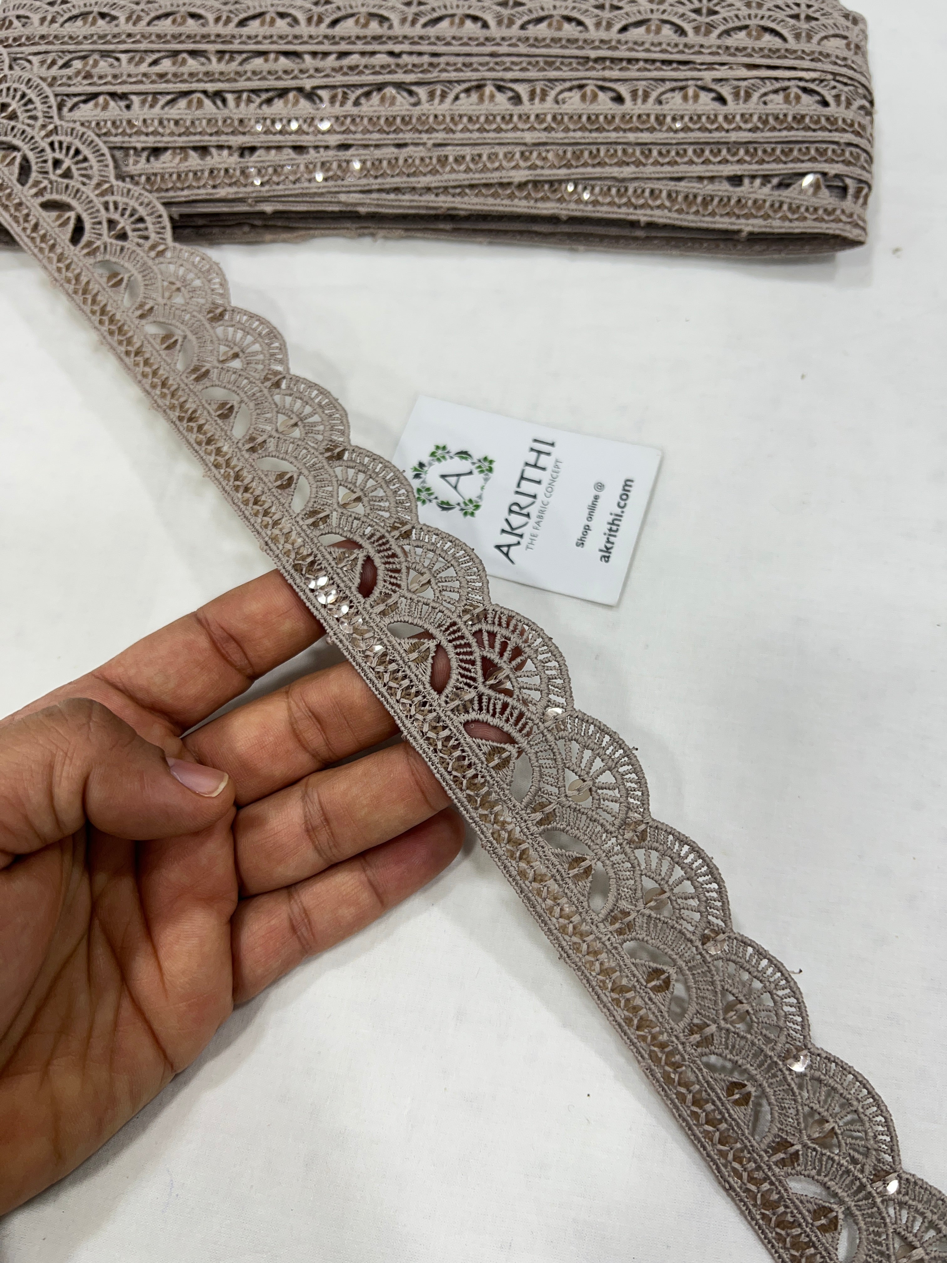 Zari White Crystal Lace, For Garments And Handicrafts at Rs 40/meter in  Meerut