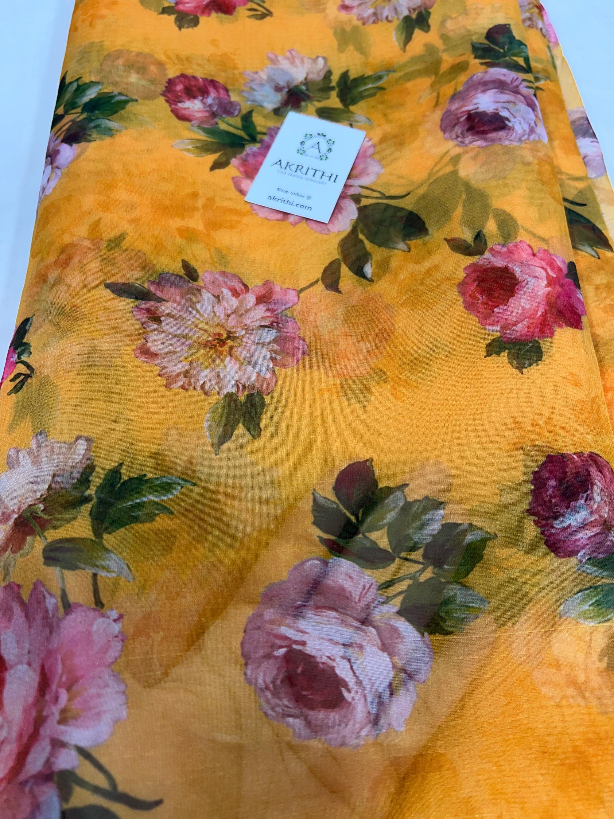 Printed organza fabric