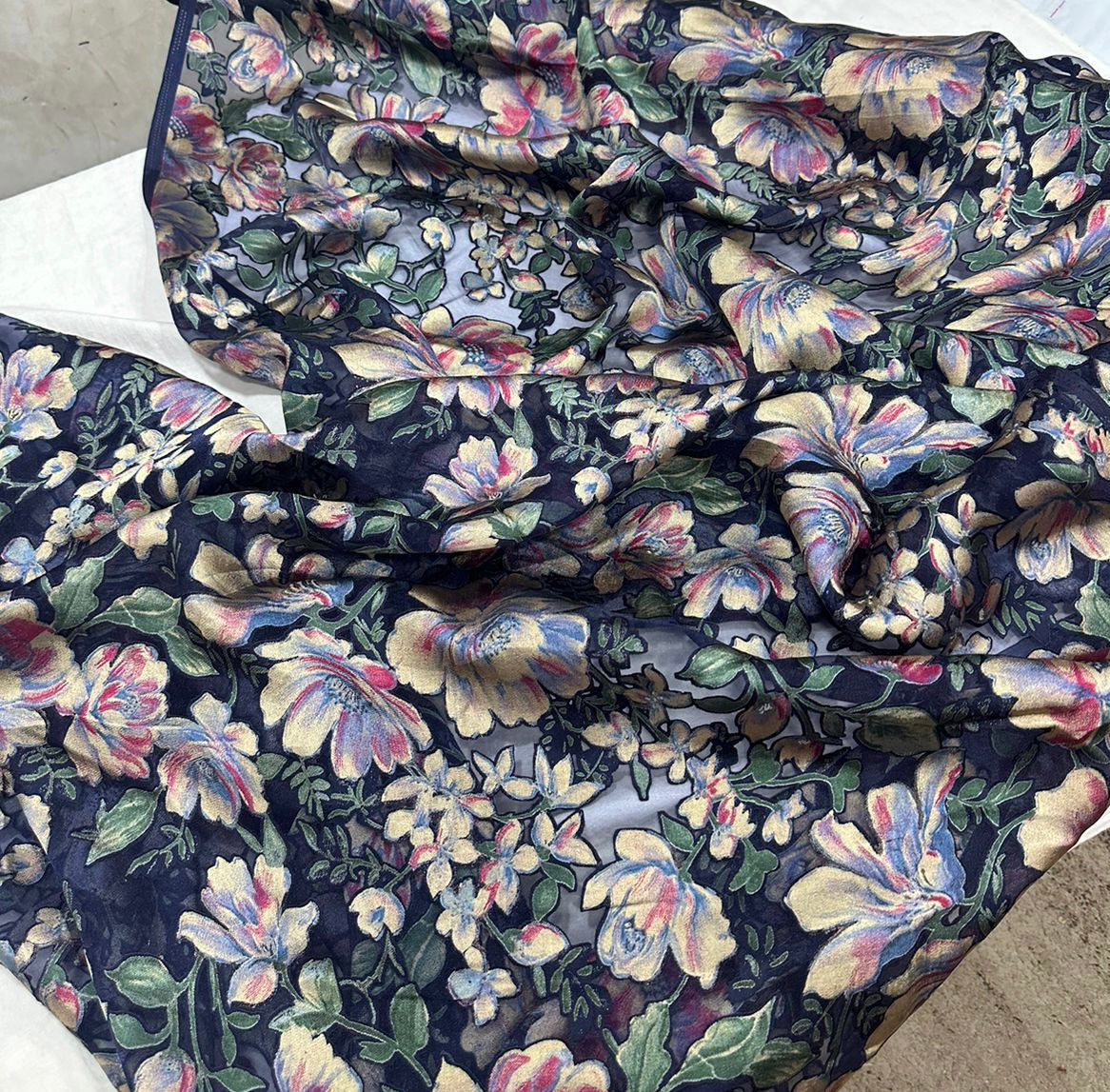 Brasso Digital floral Printed organza fabric