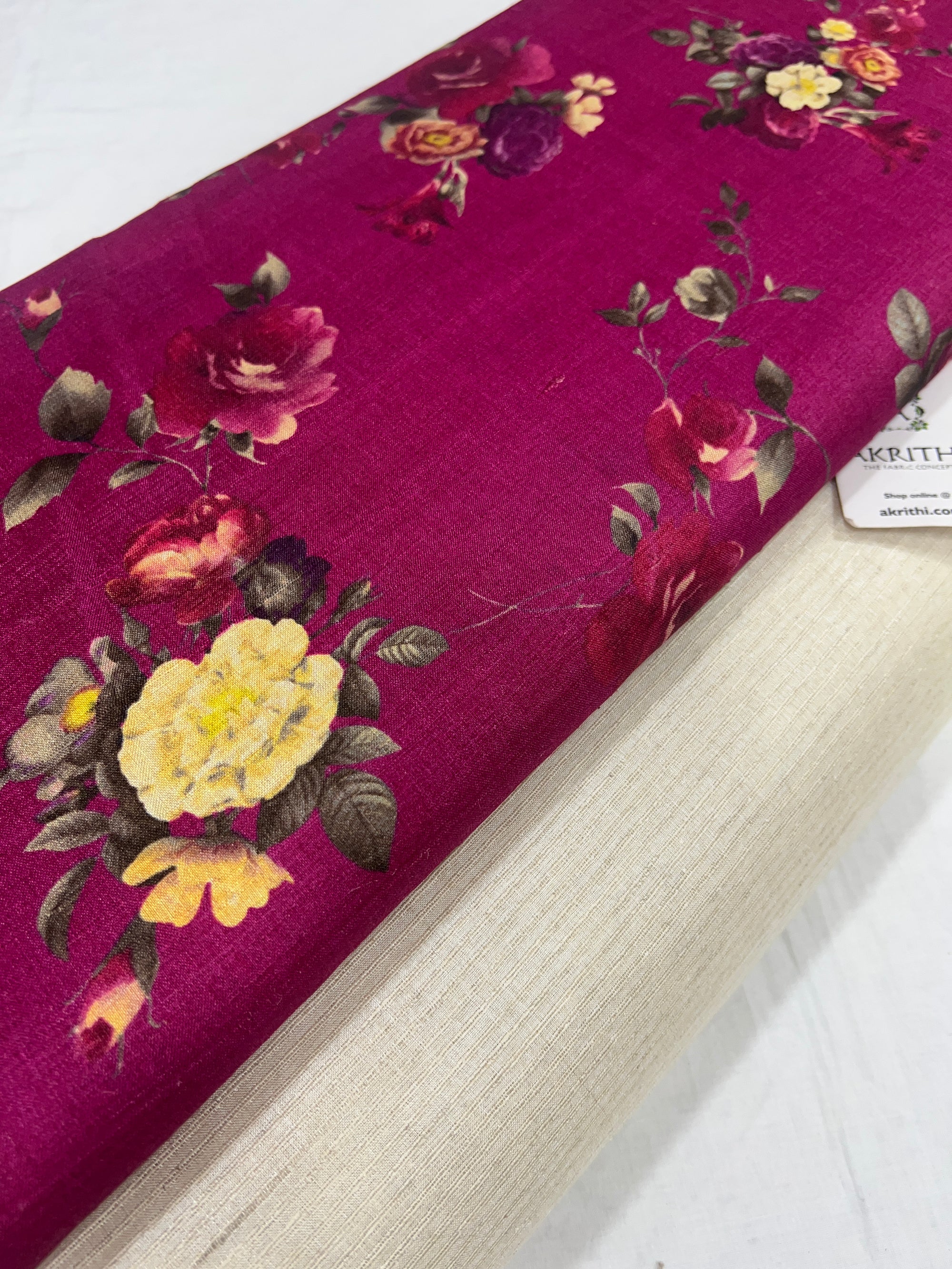 Pure tussar silk salwar suit