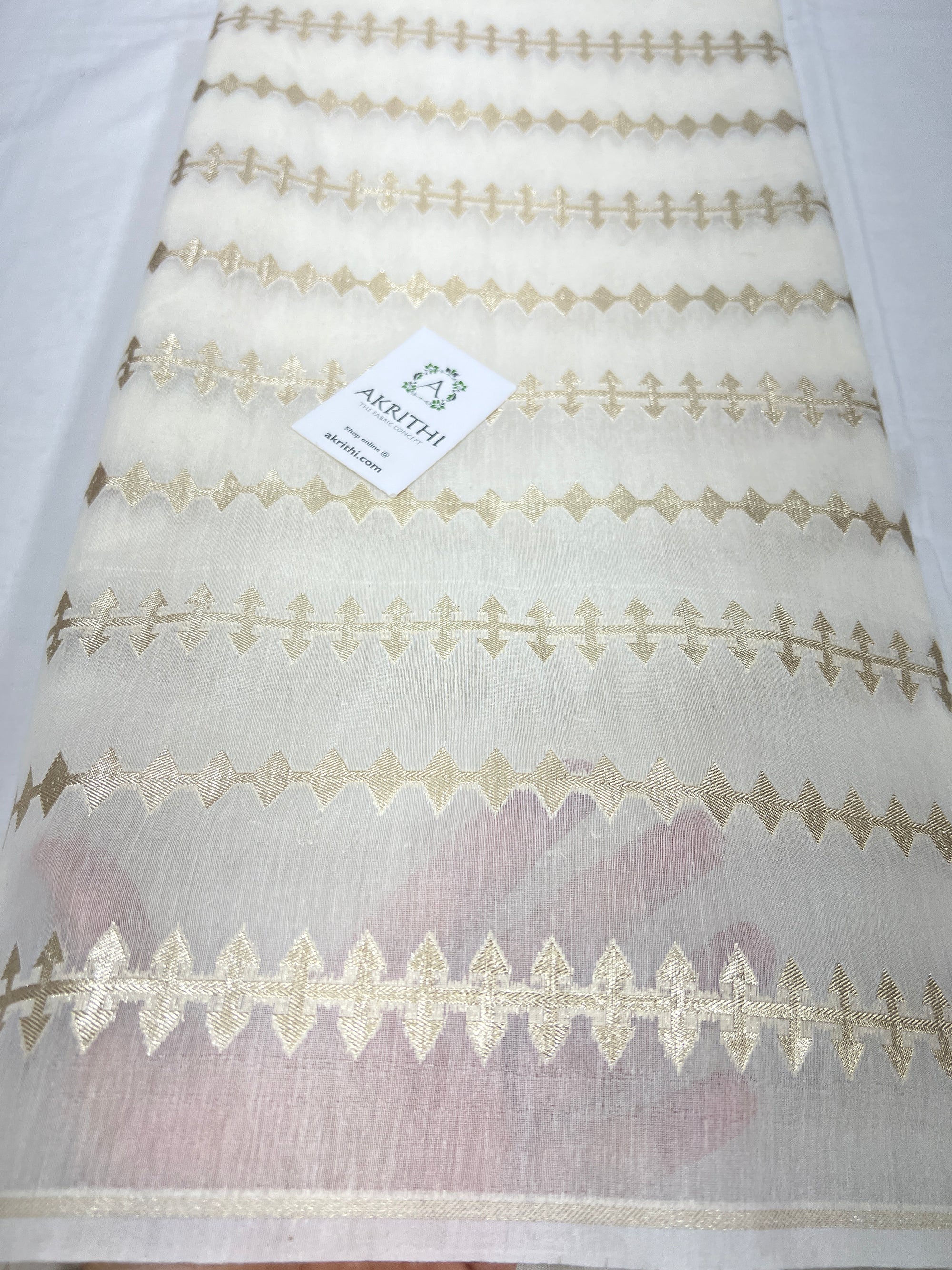 Dyeable banarasi Handloom chanderi lurex fabric