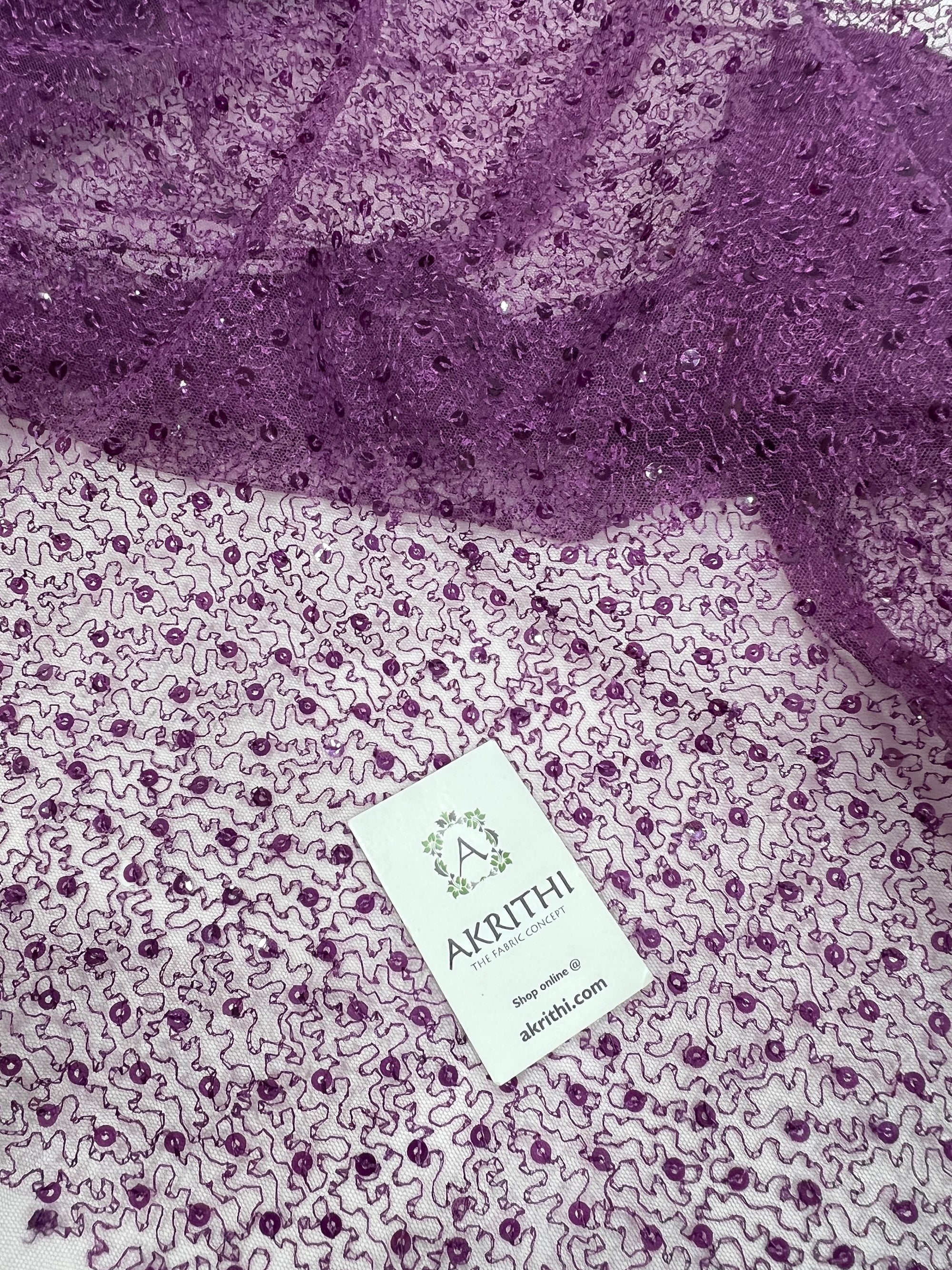 Self Embroidered net fabric