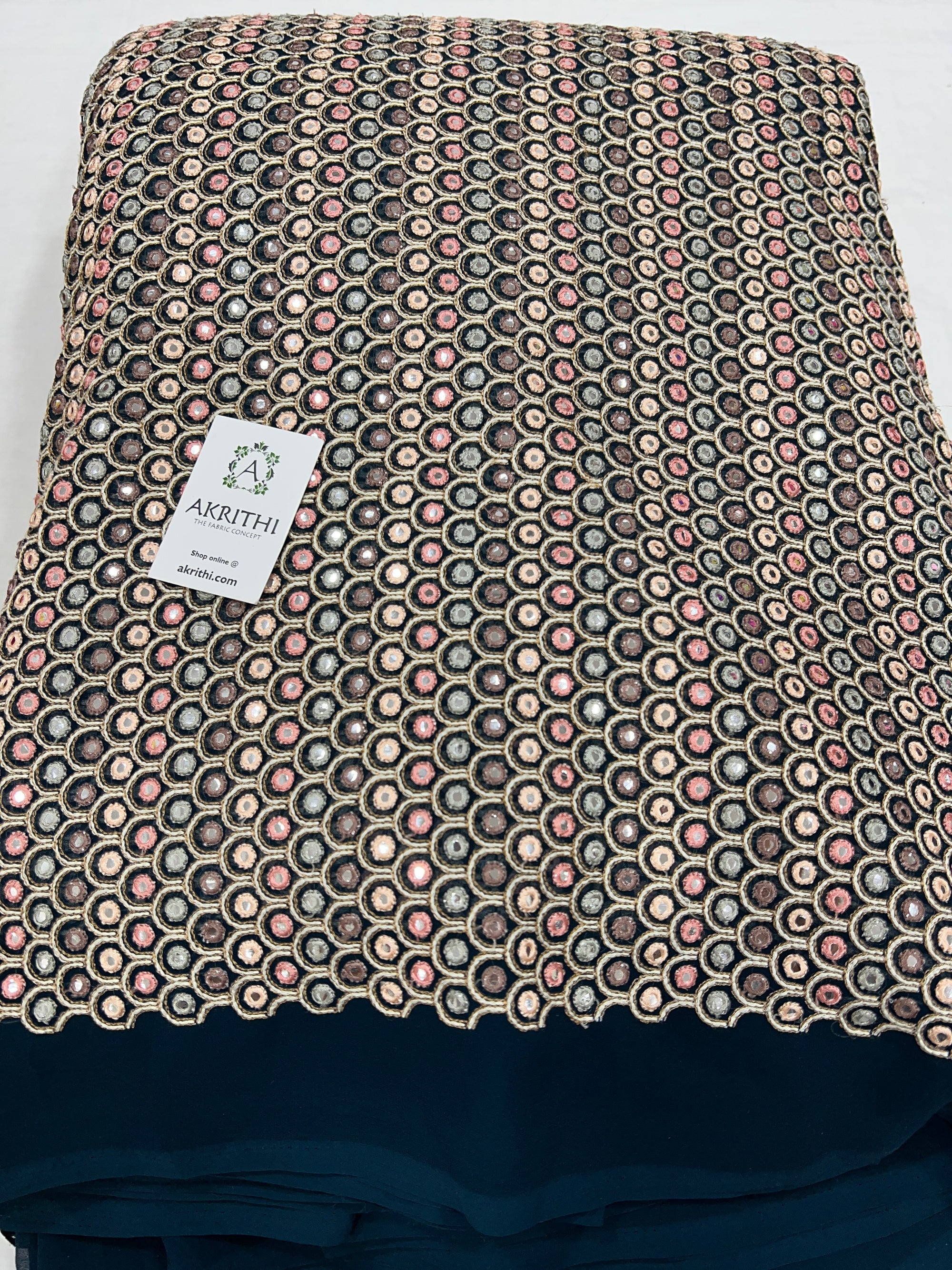 Heavy Embroidered georgette fabric