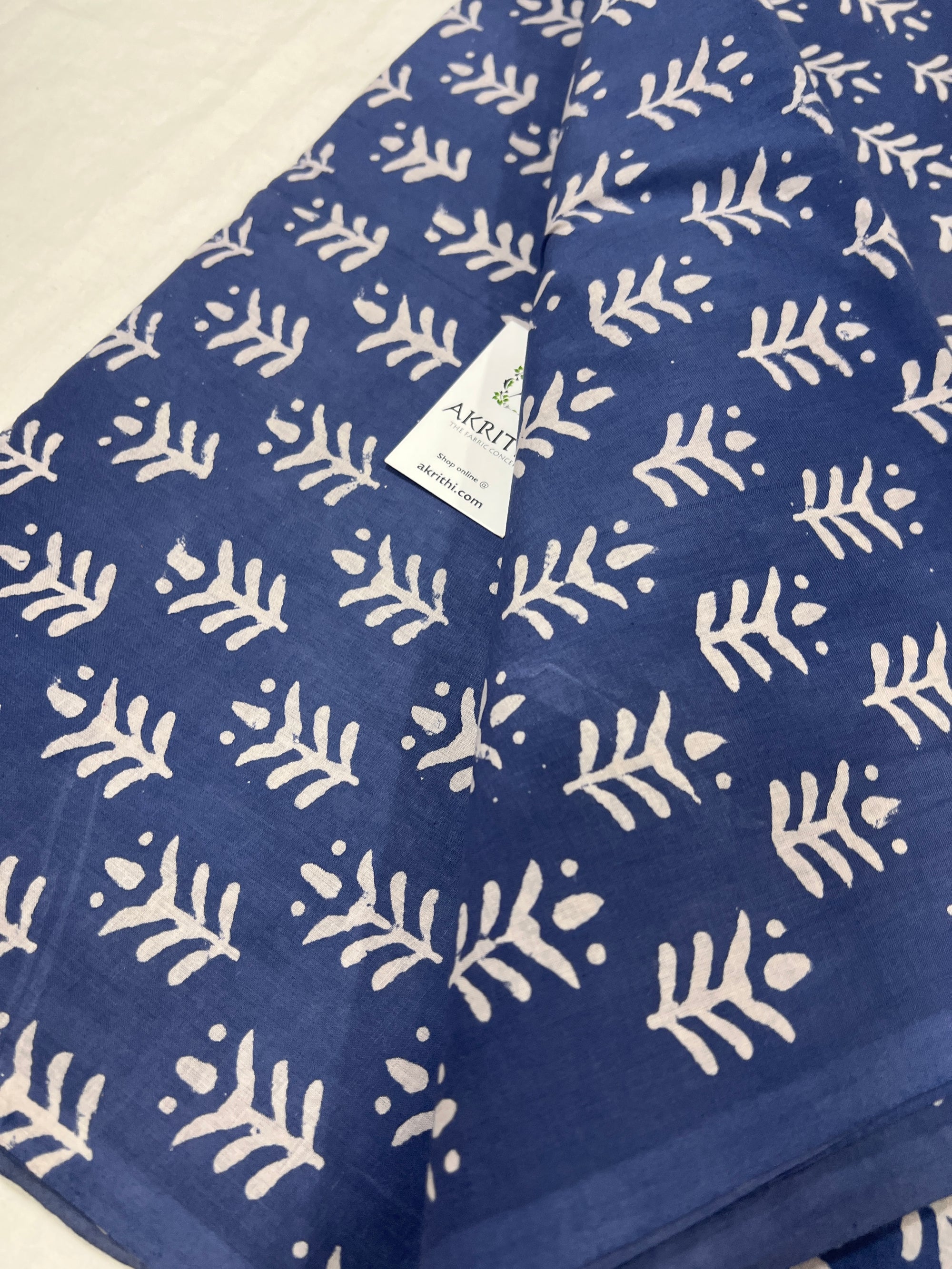 Dabu block Printed pure cotton fabric