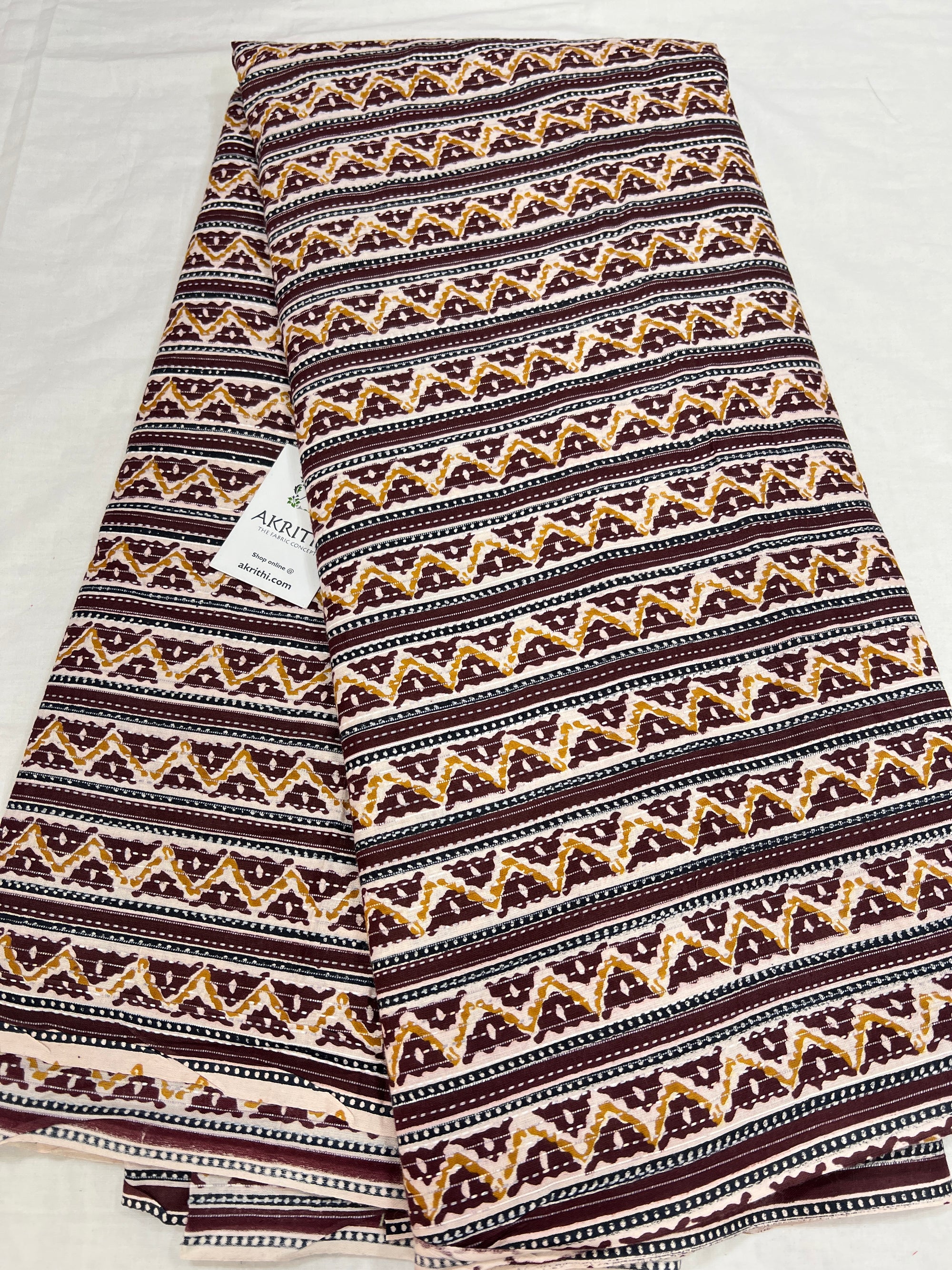 Printed Kantha pure cotton fabric