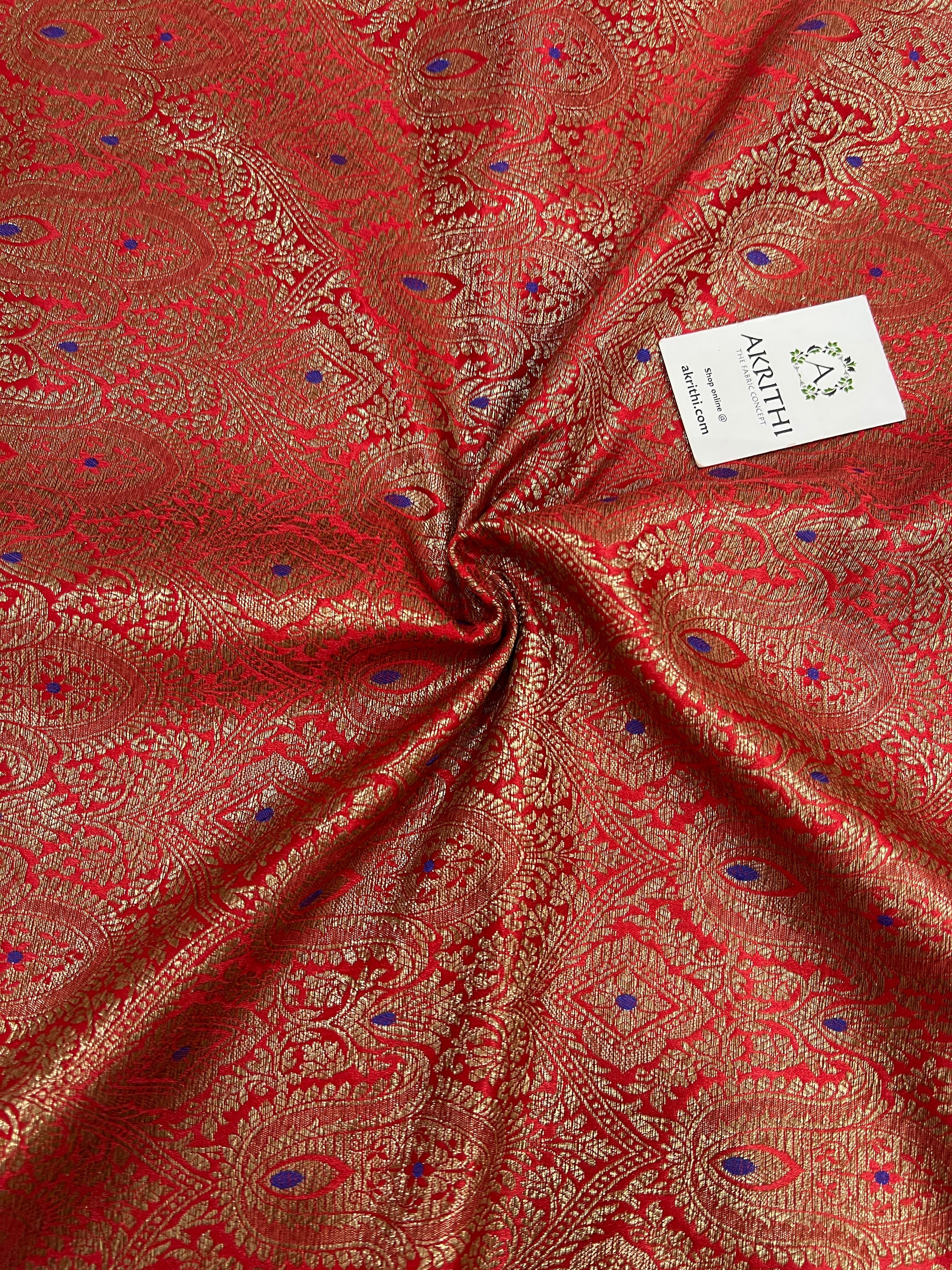 Banarasi brocade fabric antique zari