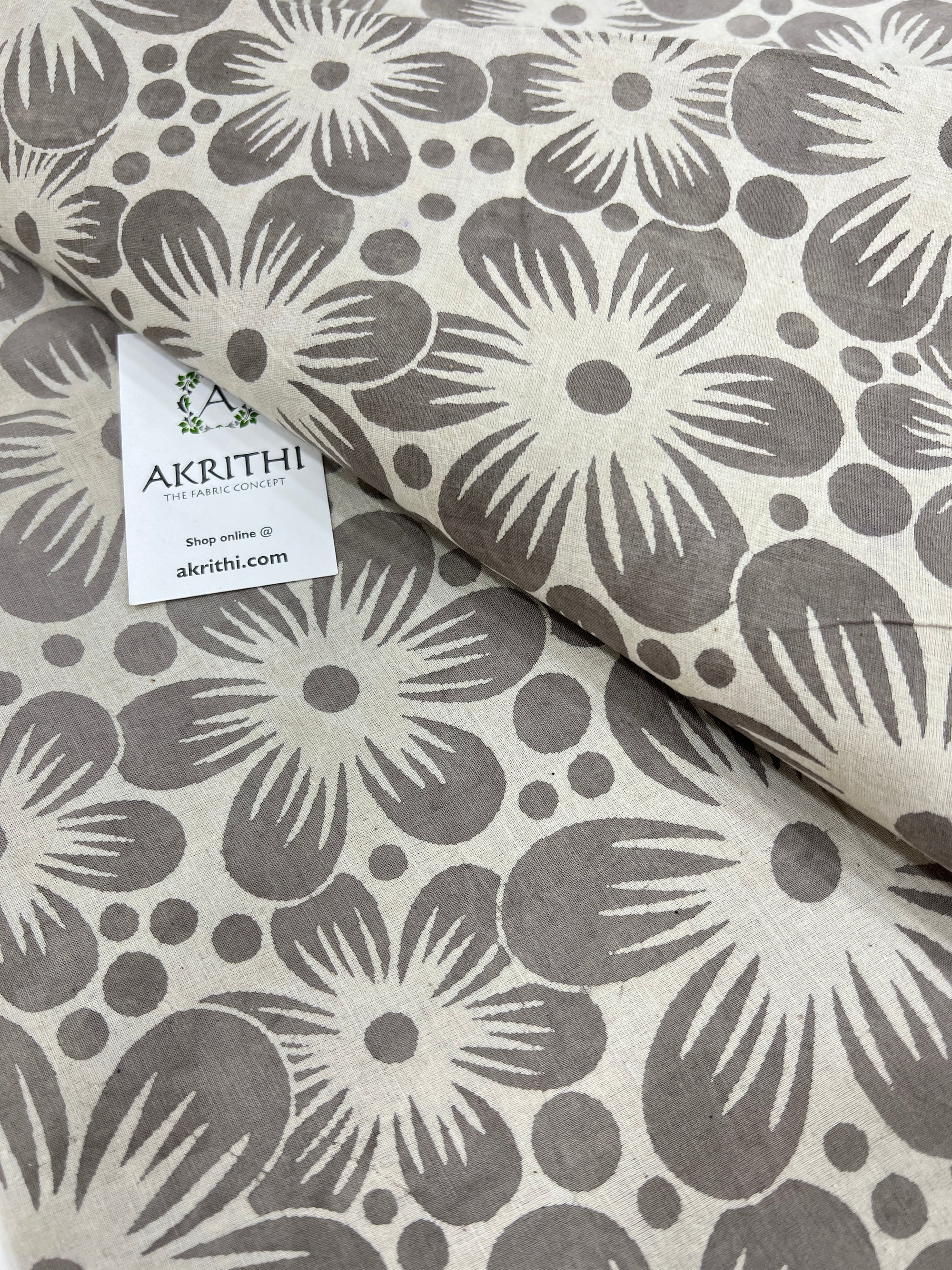 Dabu printed pure cotton fabric