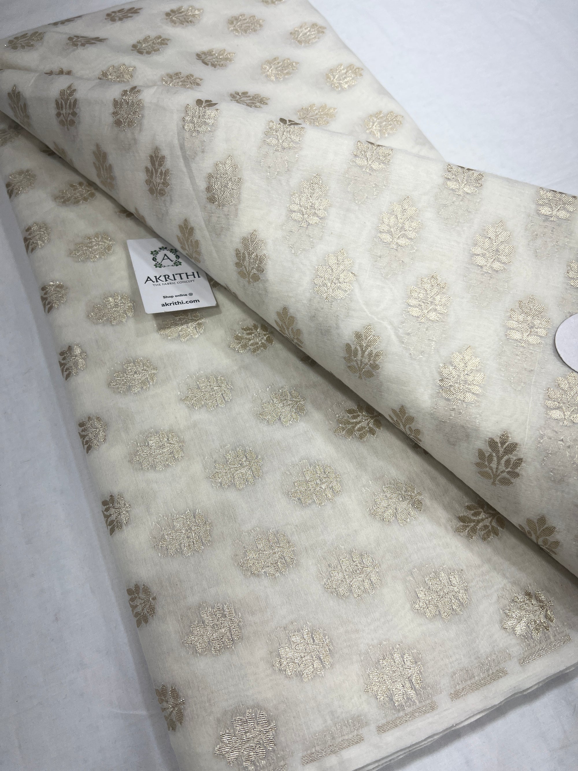 Dyeable banarasi Handloom chanderi lurex fabric