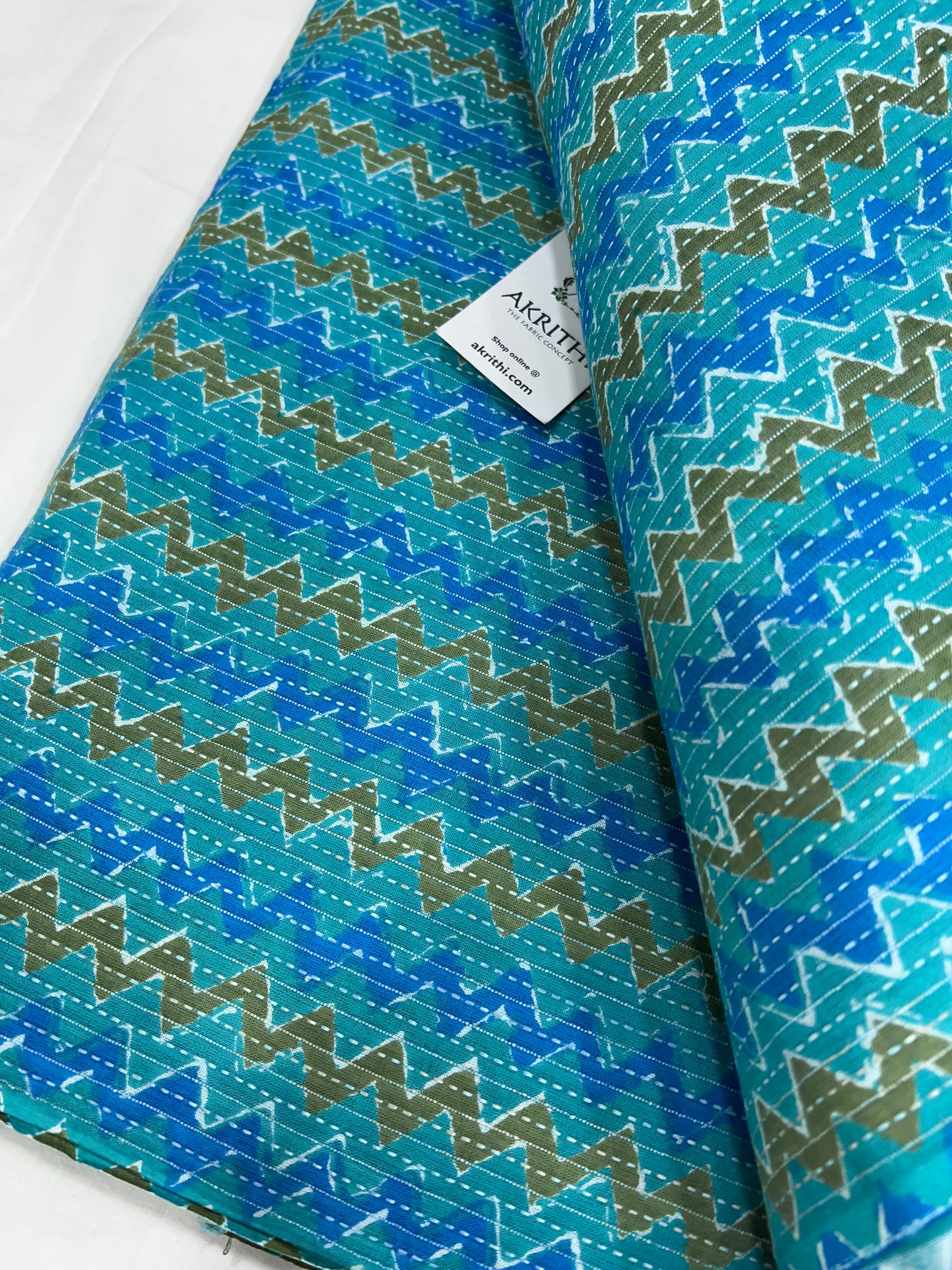 Kantha Printed pure cotton fabric
