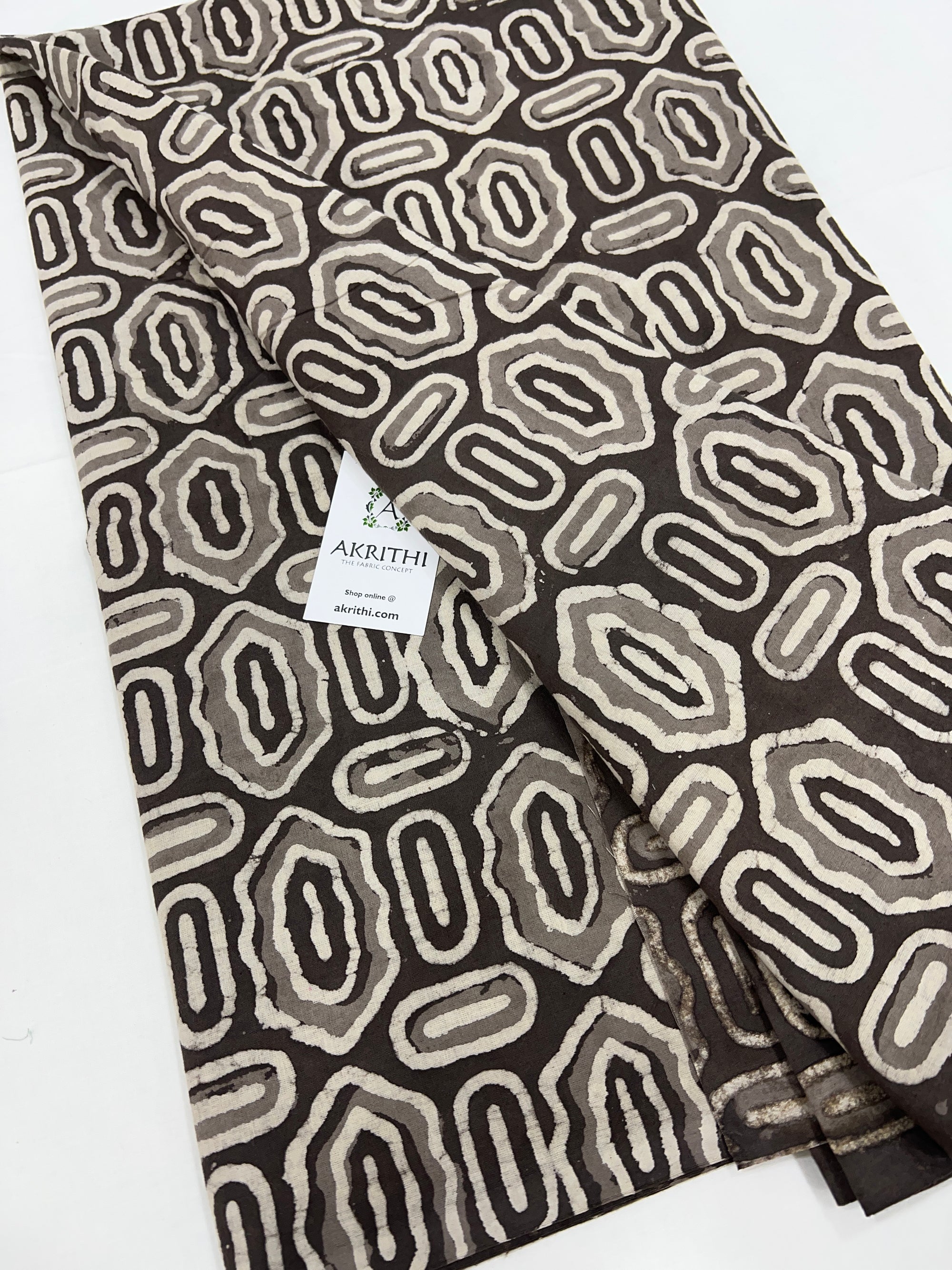 Dabu printed pure cotton fabric