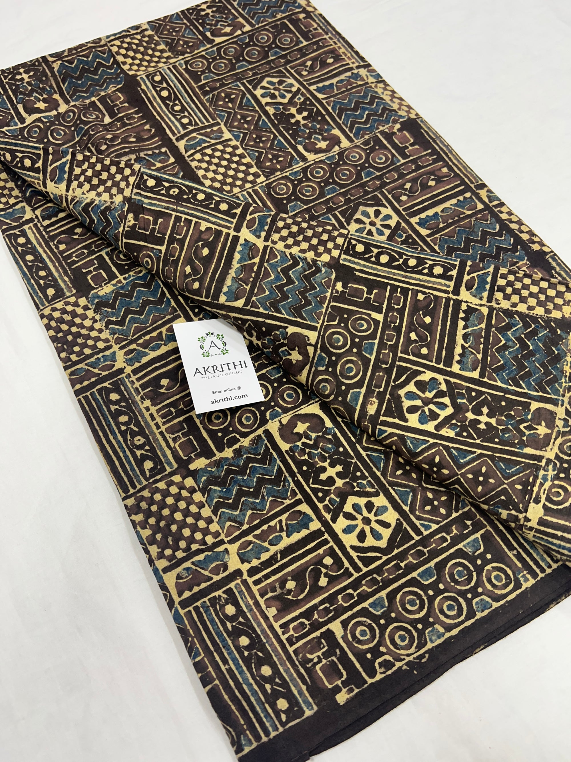 Ajrakh pure cotton fabric