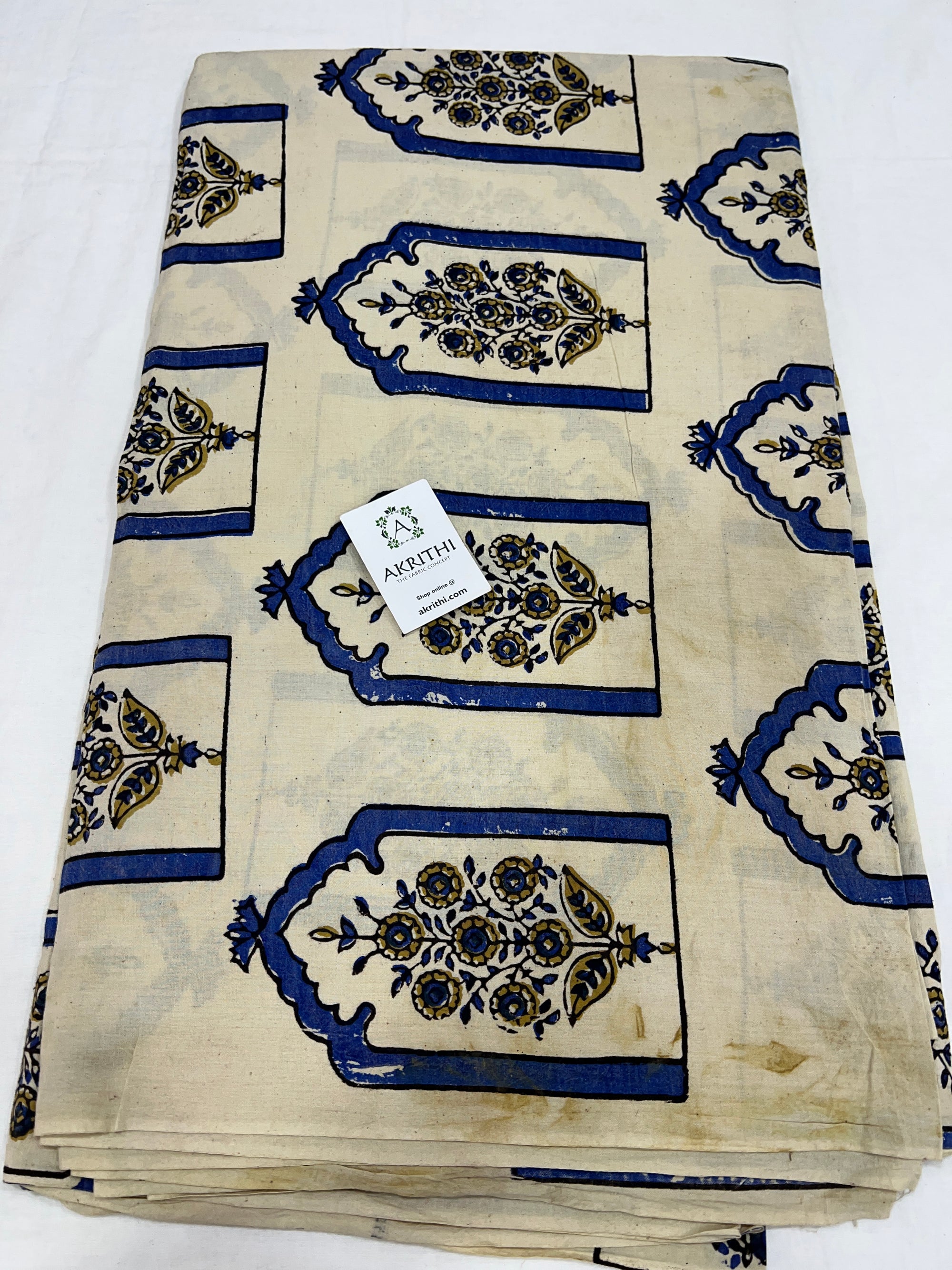 Ajrakh Printed pure cotton fabric