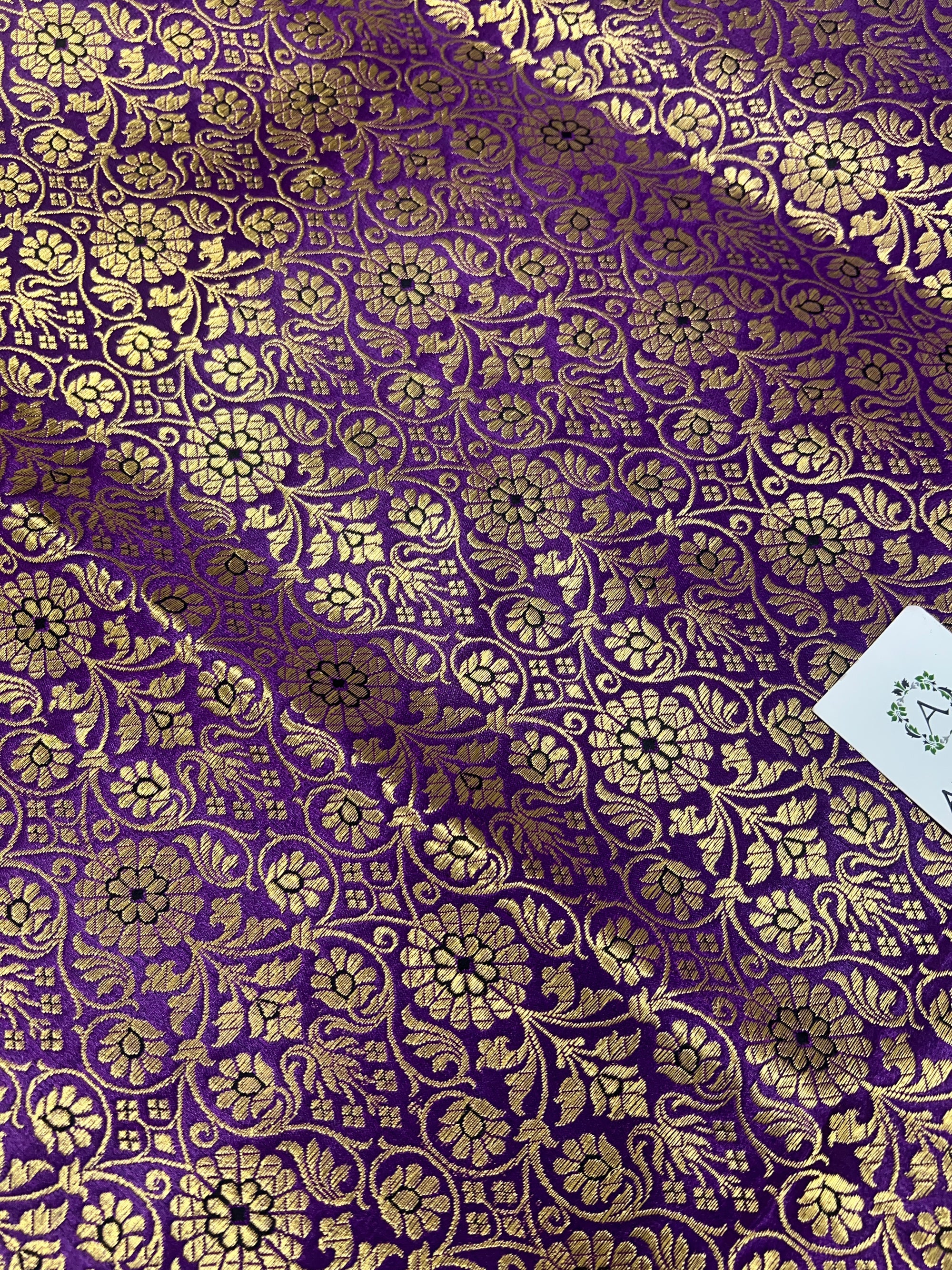 Banarasi brocade fabric 80 cms cut