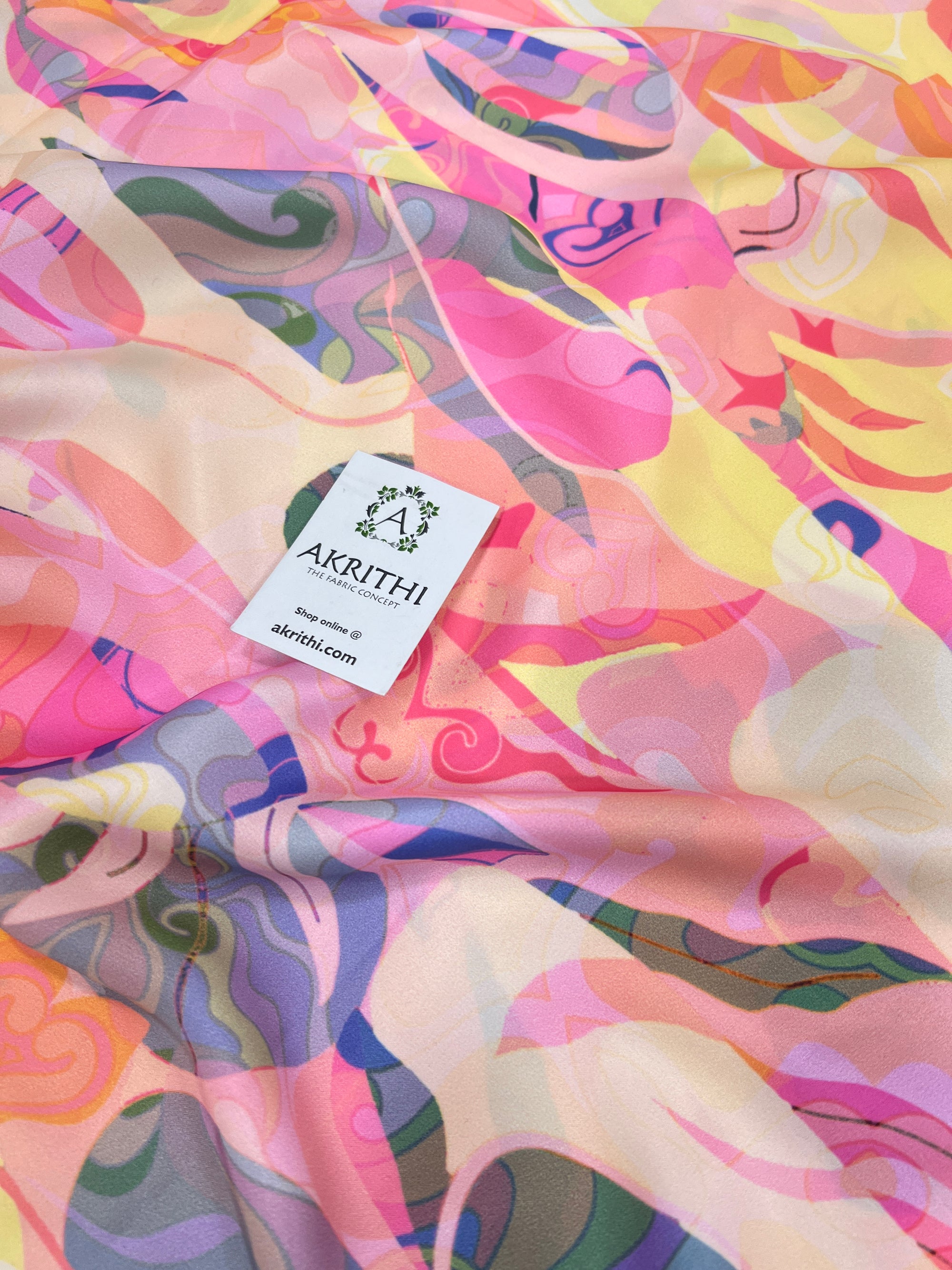 Digital printed modal satin fabric