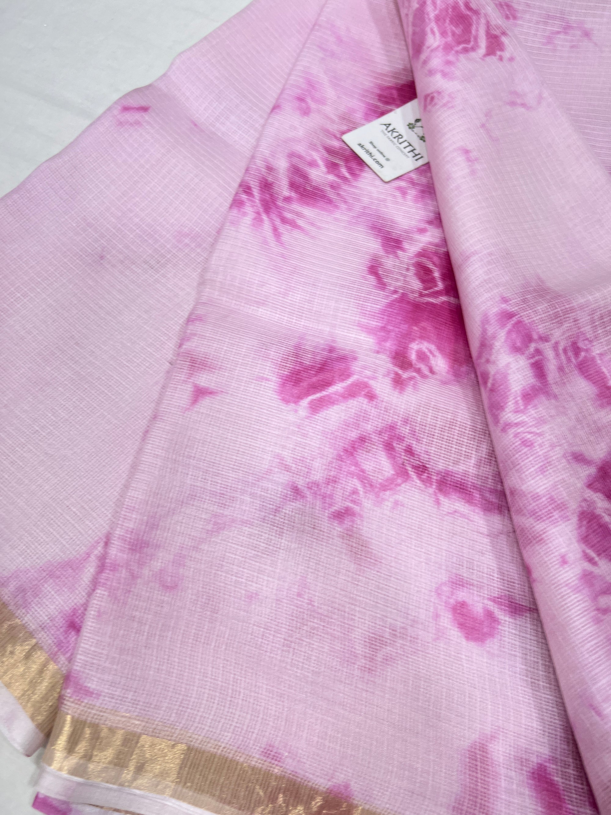 Tie and dye pure kota silk saree