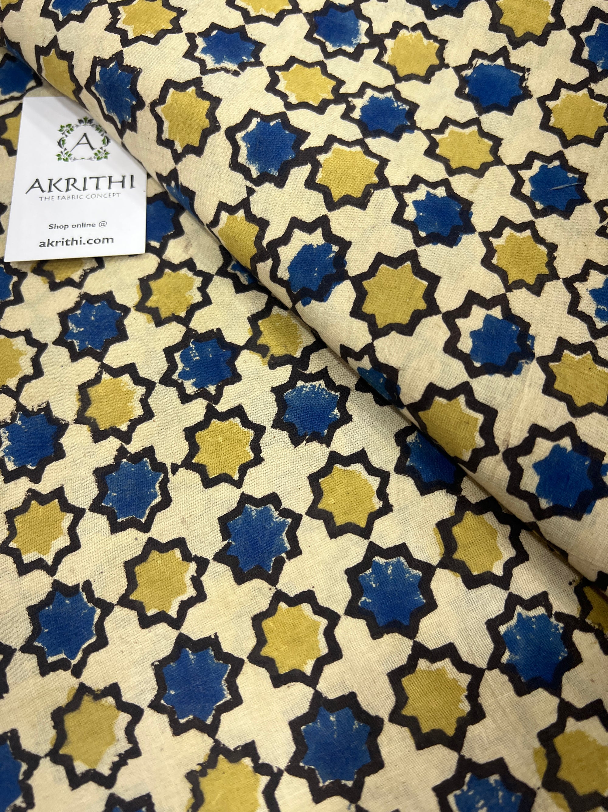 Ajrakh pure cotton fabric