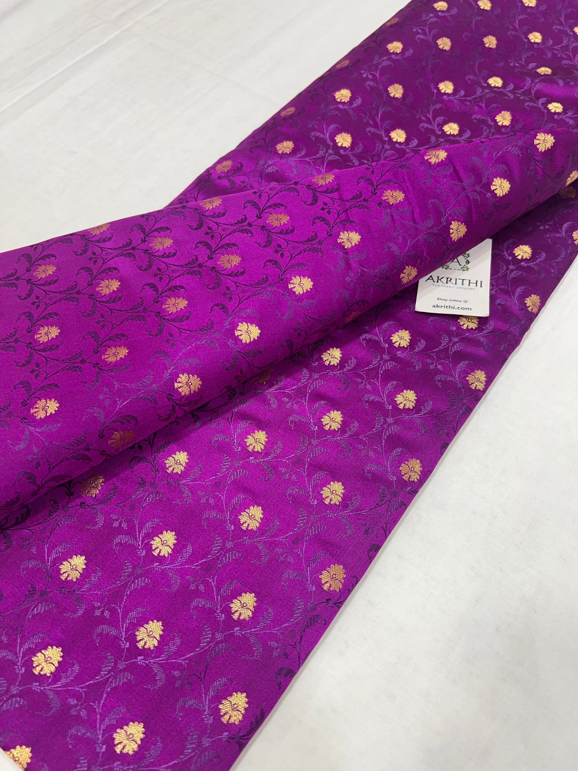 Pure Banarasi brocade fabric 45 CM CUT