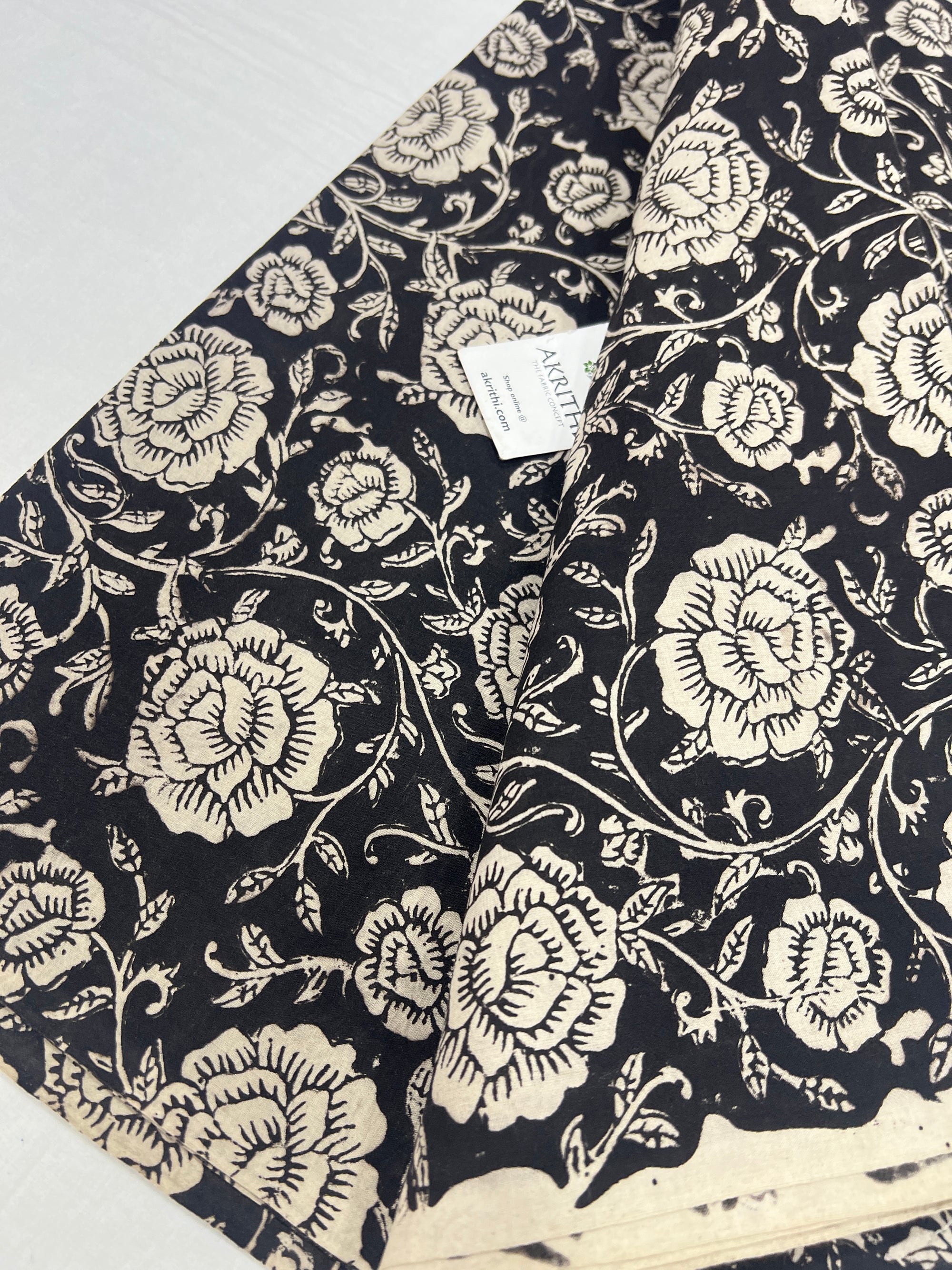 Hand block Printed pure cotton fabric 60 CM CUT