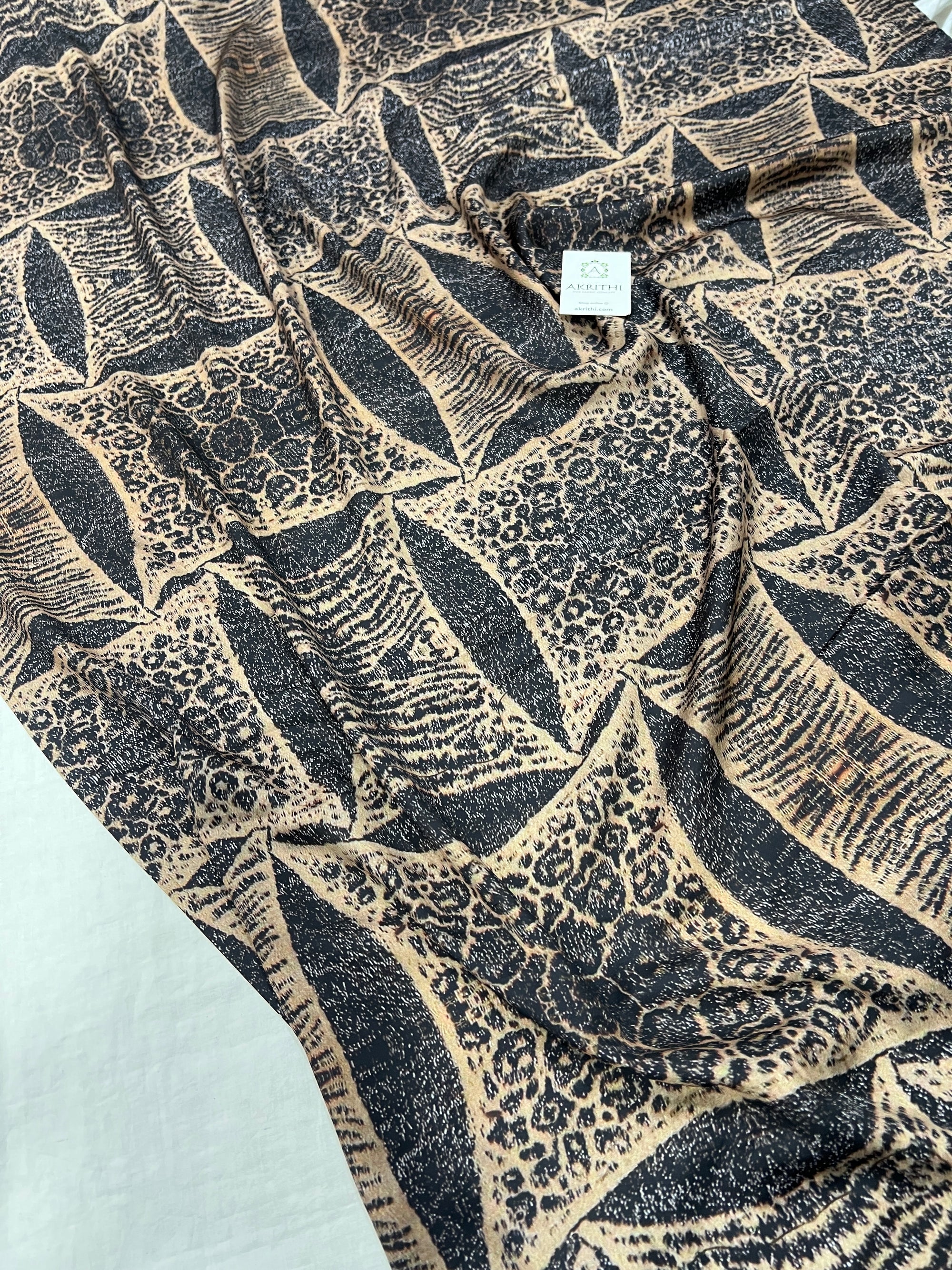Digital printed modal satin fabric
