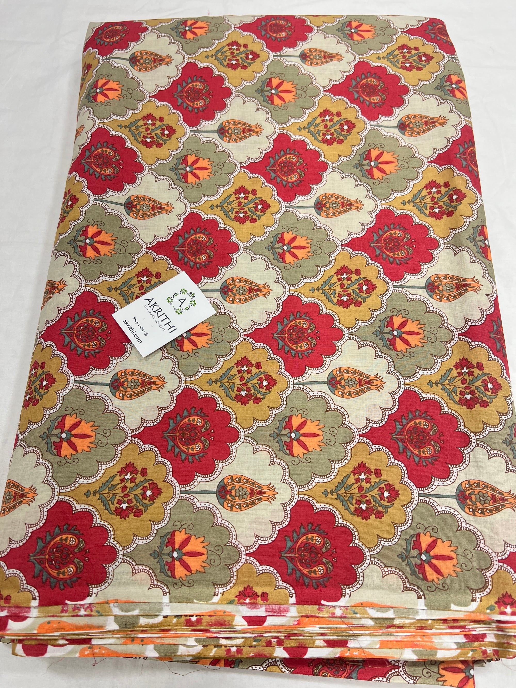 Printed pure cotton fabric