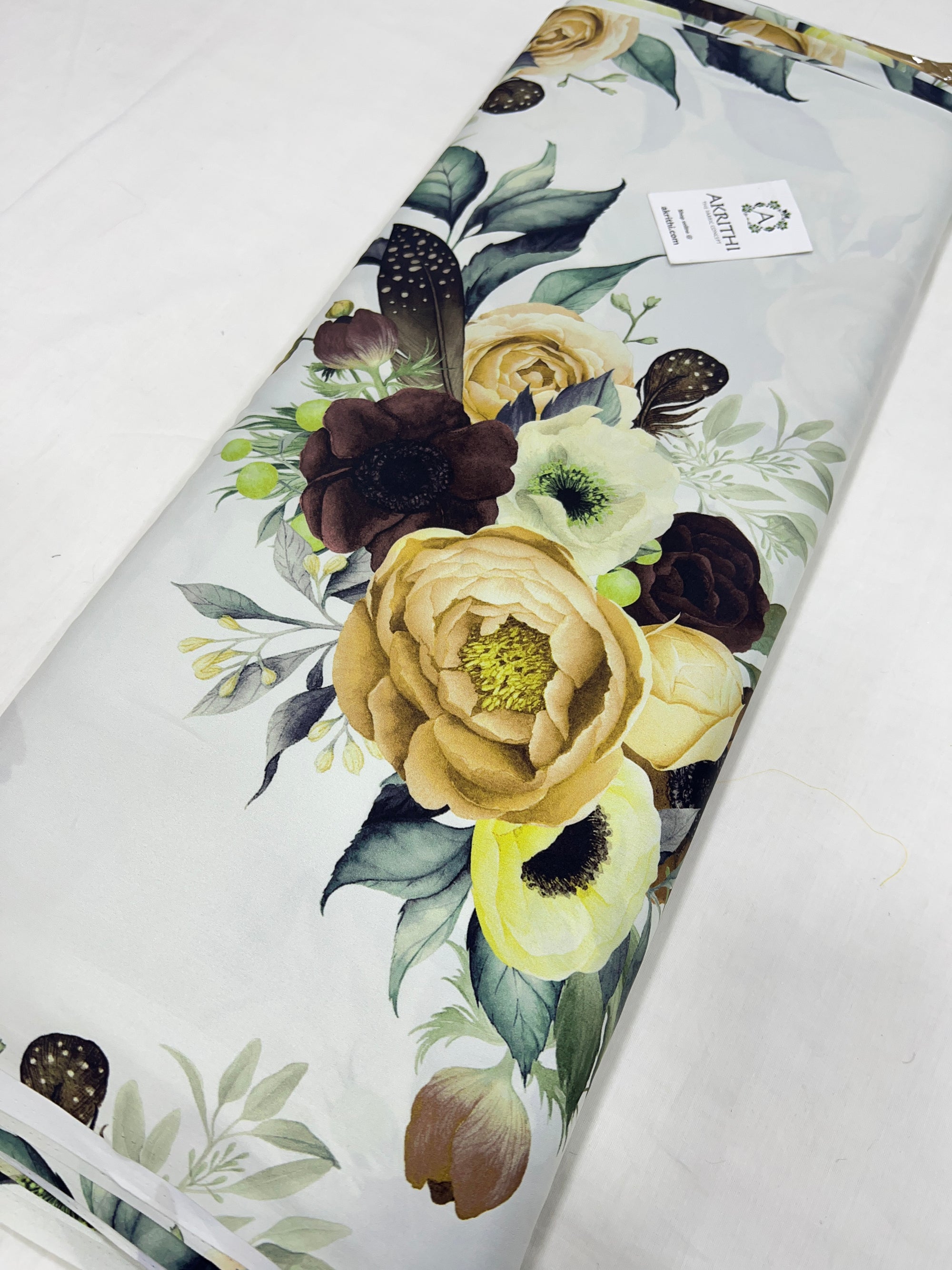Digital printed modal satin fabric