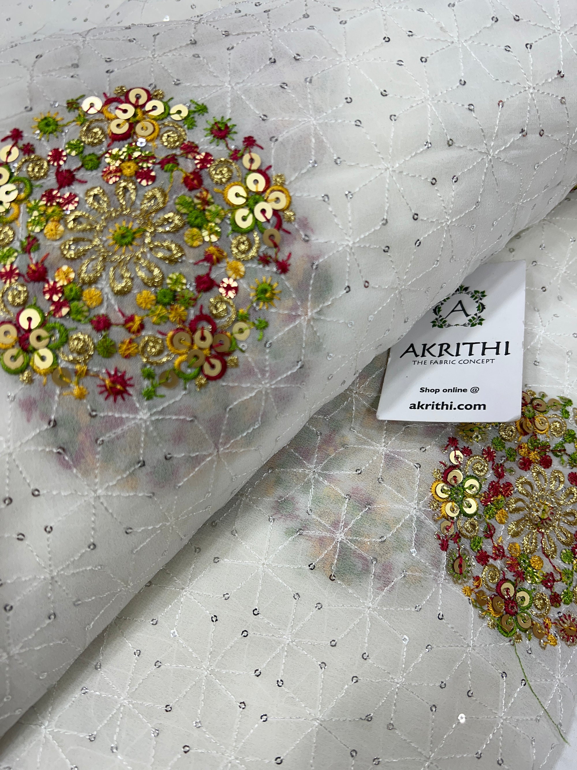 Embroidered Georgette fabric