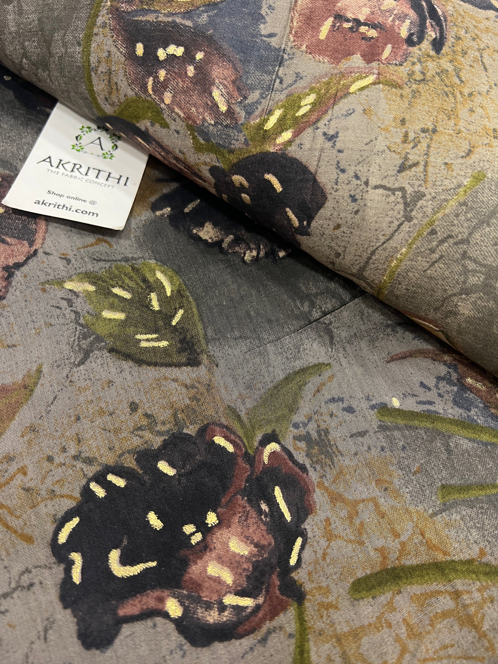Printed viscose silk fabric
