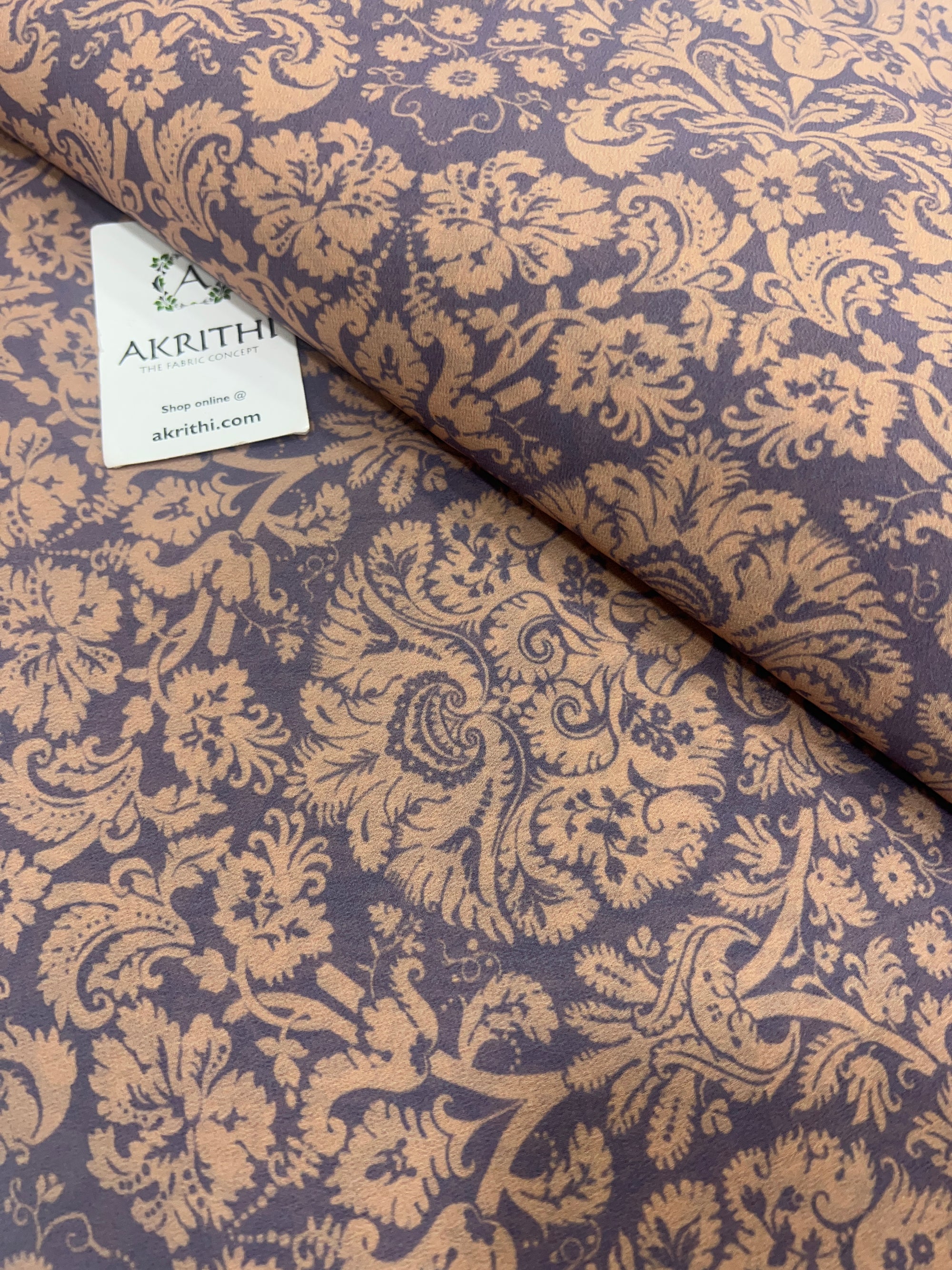 Digital floral printed georgette fabric