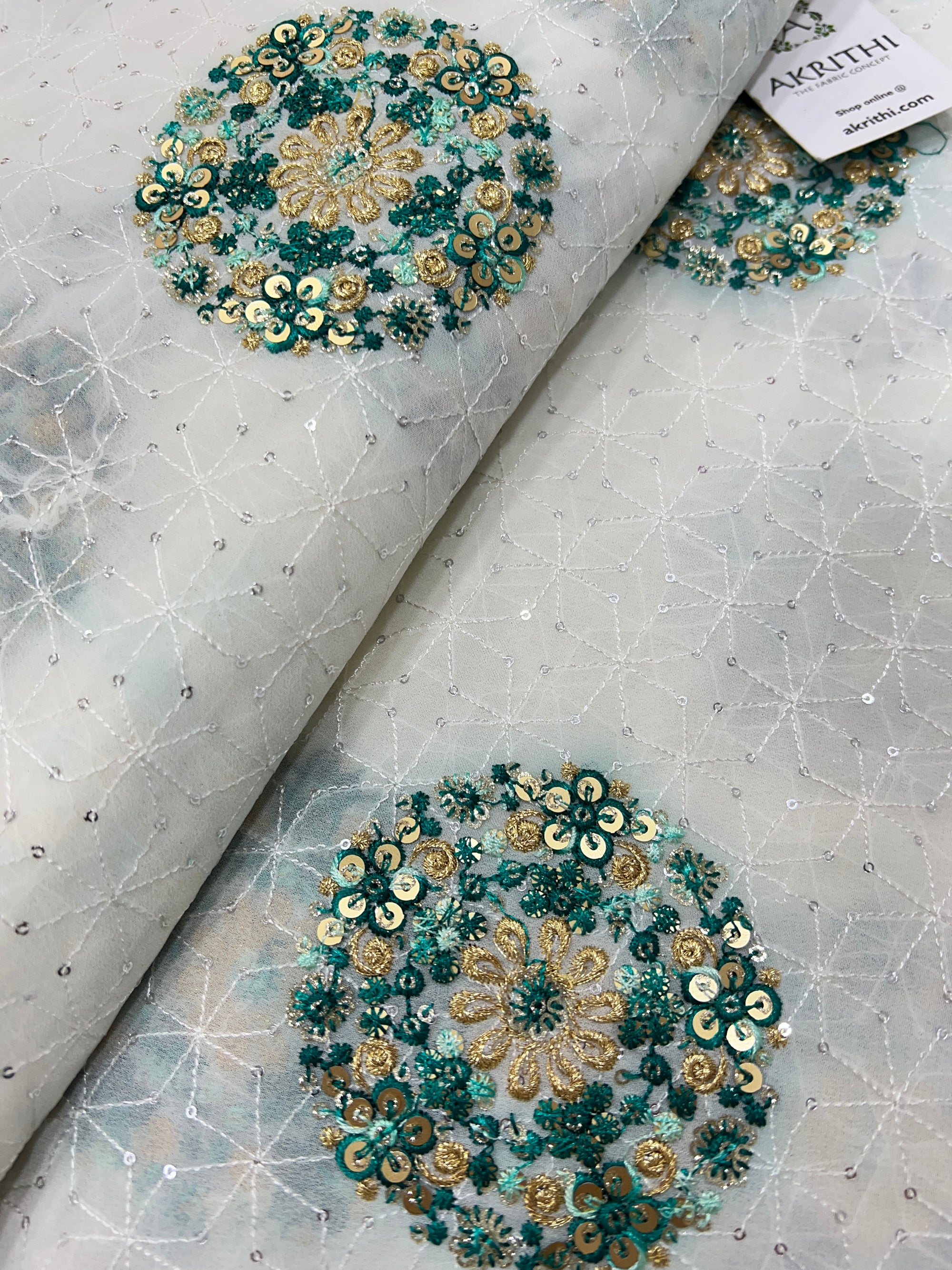 Embroidered Georgette fabric