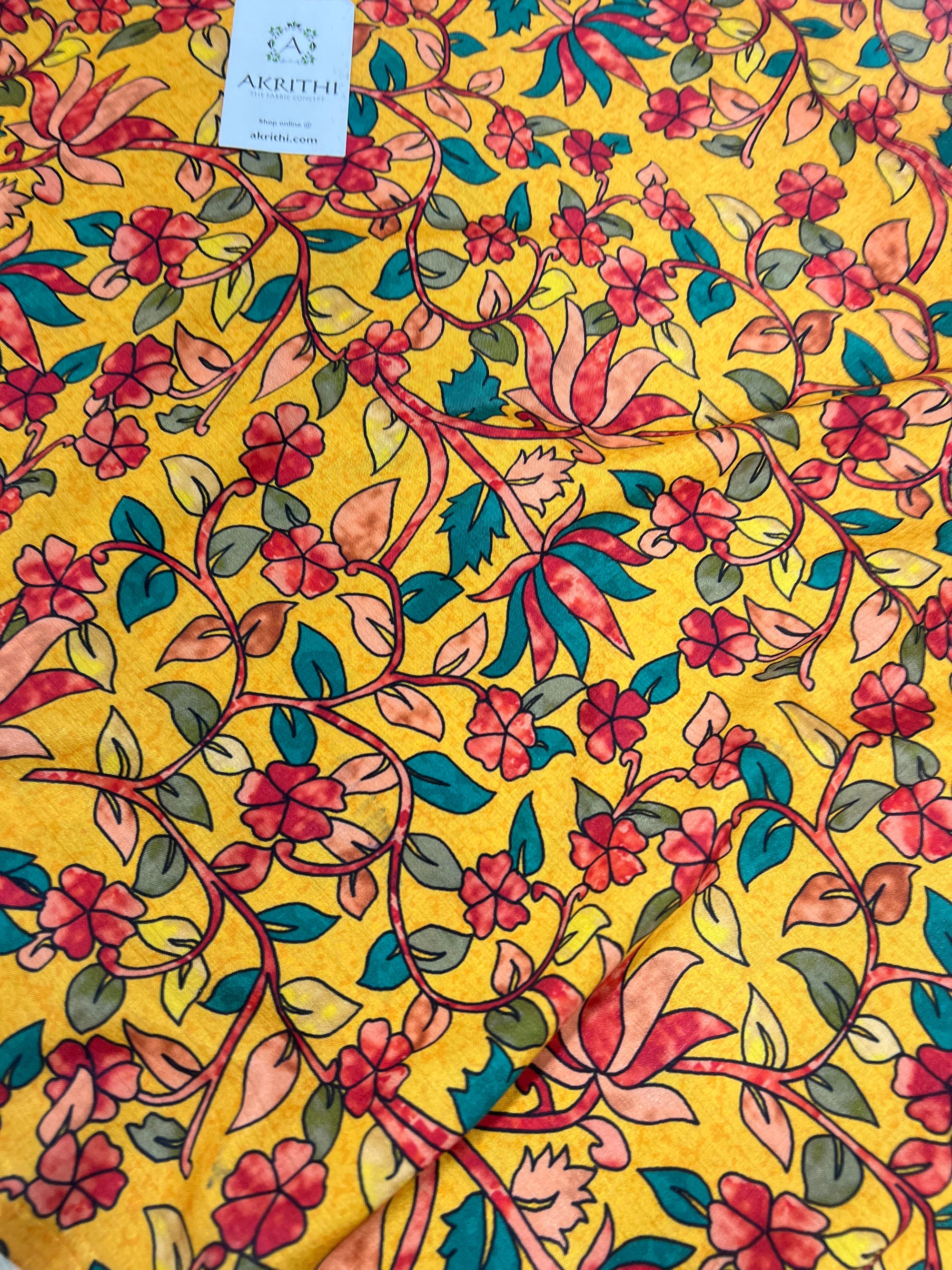 Printed viscose silk fabric
