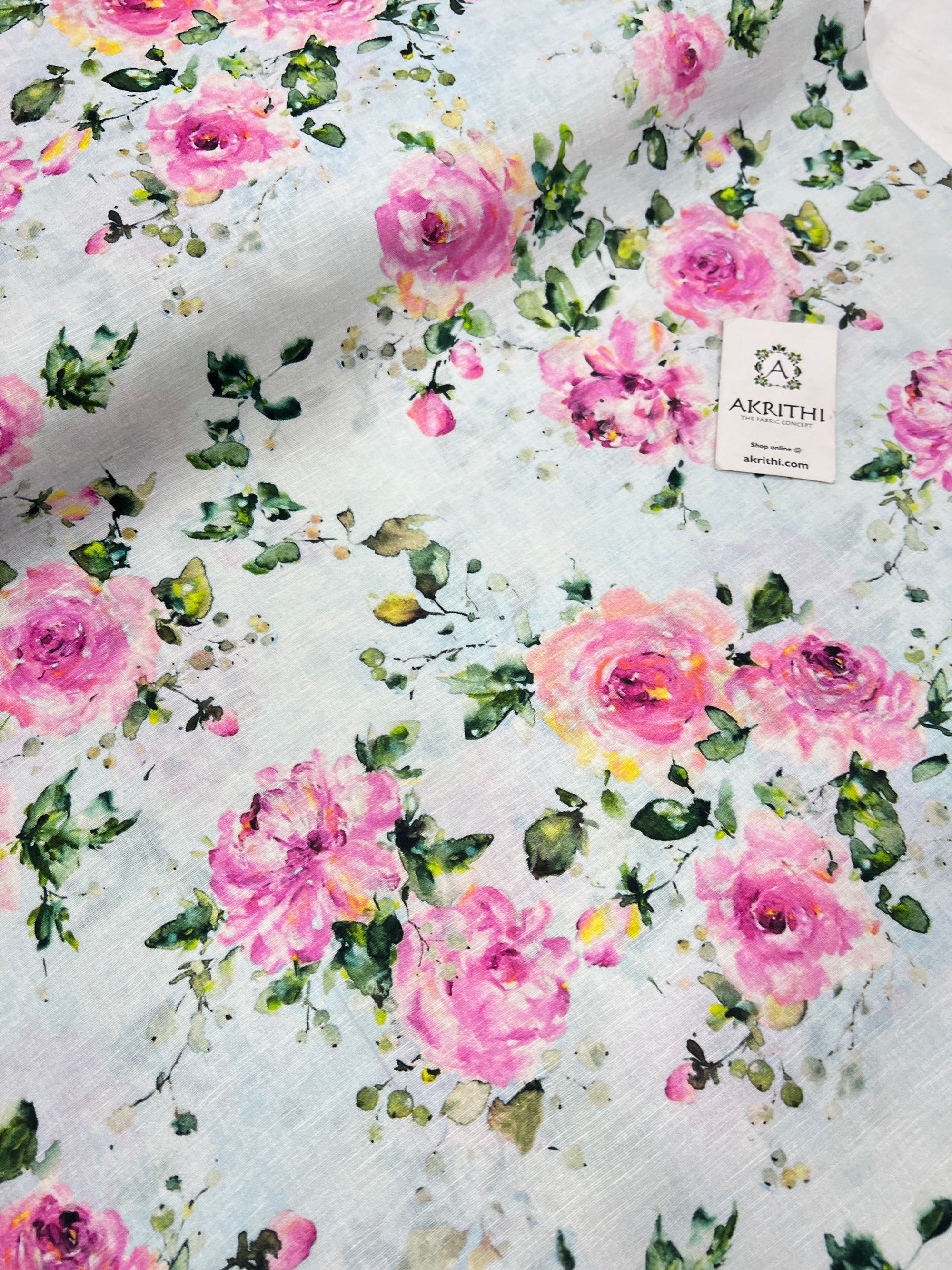 Digital Printed pure linen fabric