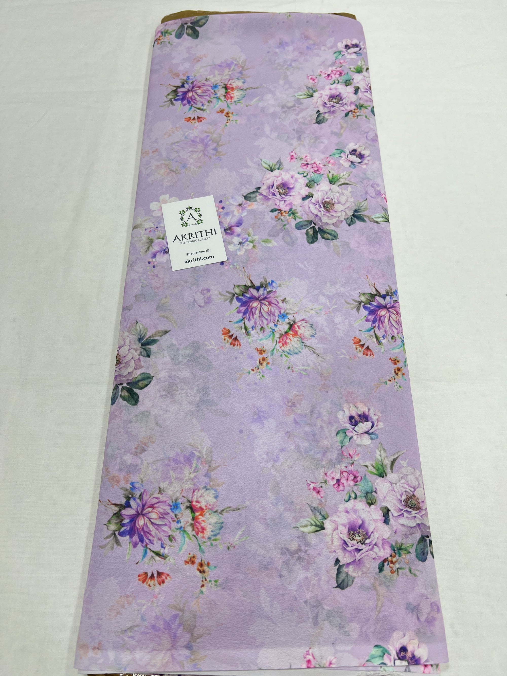 Digital floral printed georgette fabric