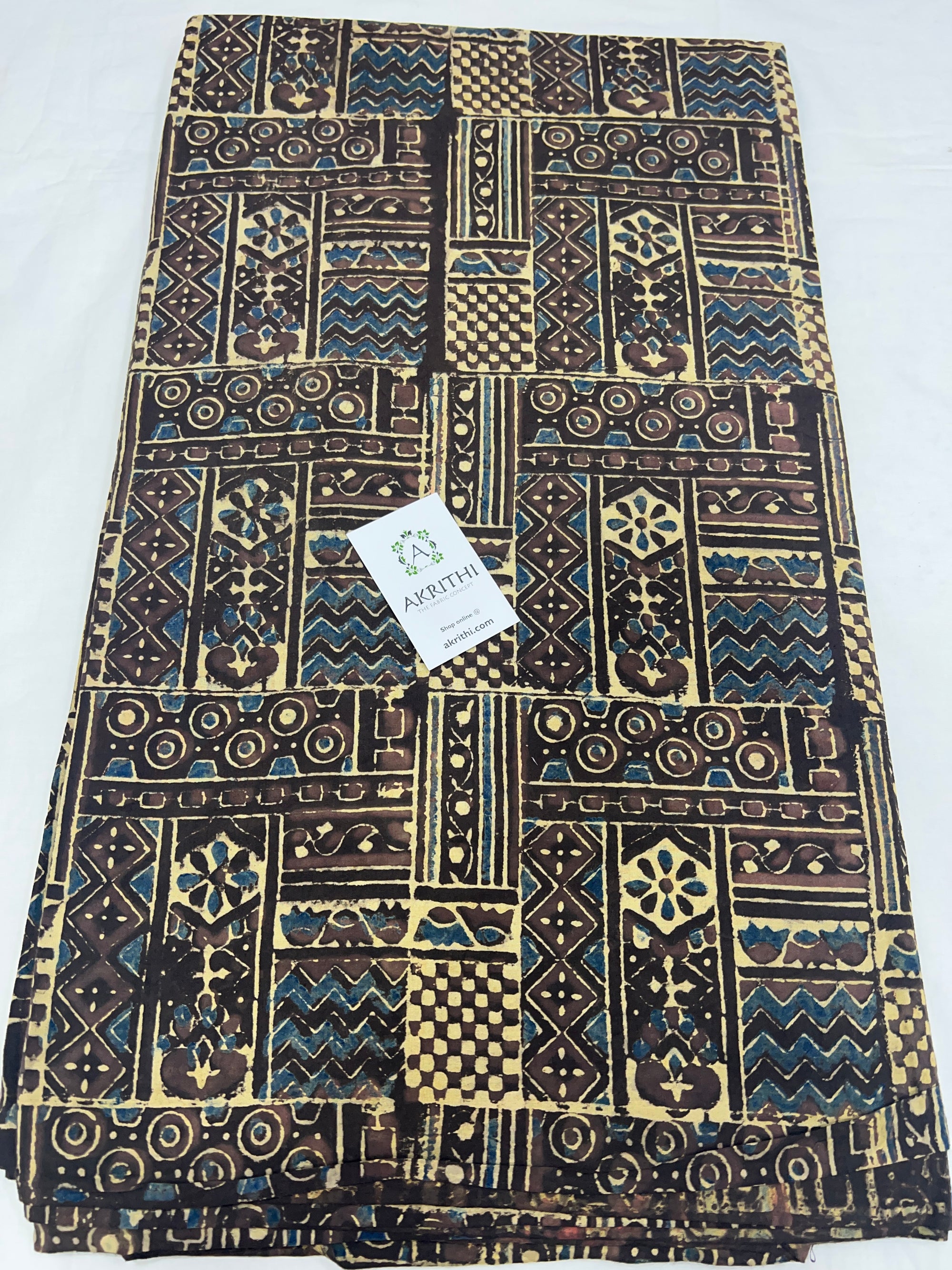 Ajrakh pure cotton fabric