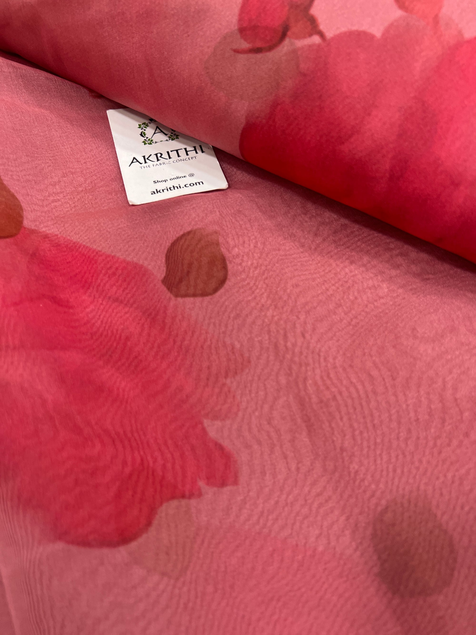 Digital floral Printed organza fabric