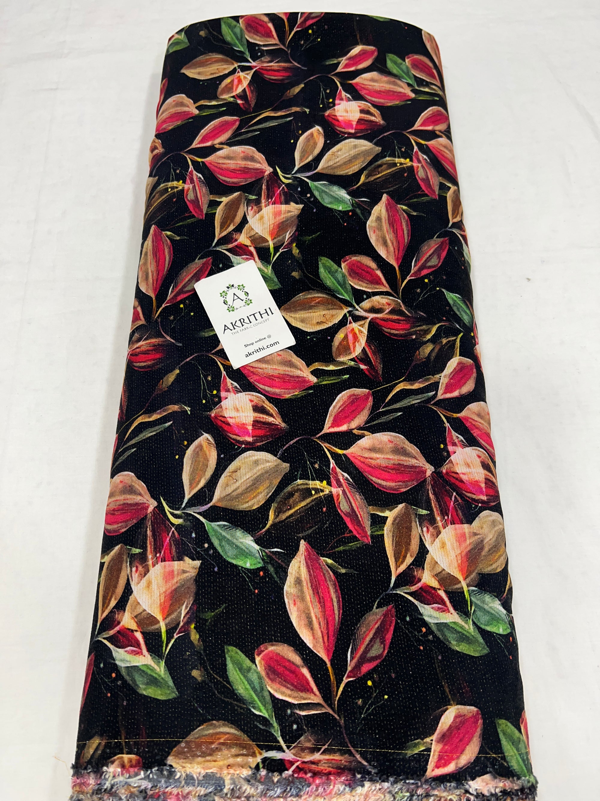 Printed pure lurex muslin fabric