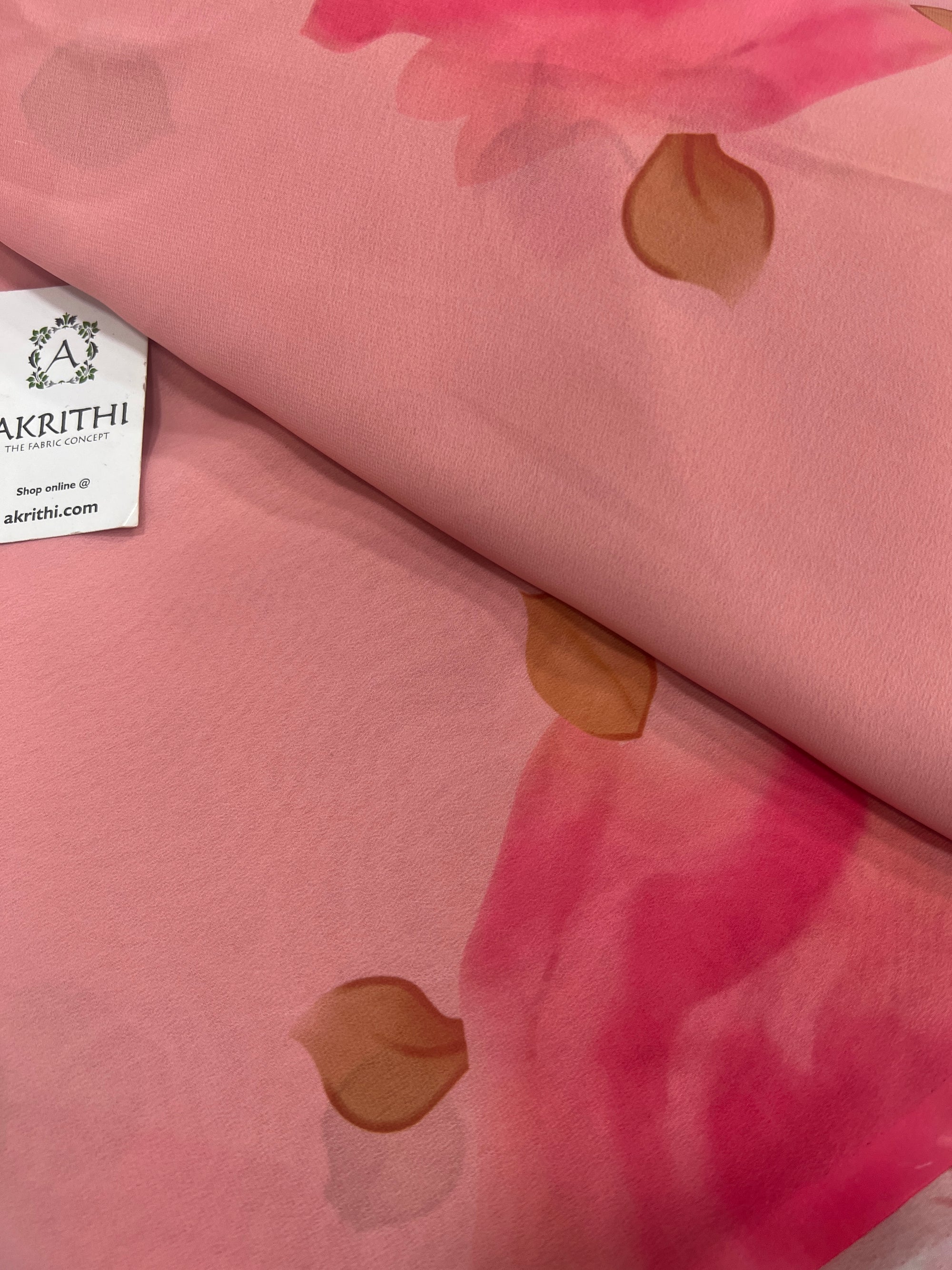 Digital floral printed georgette fabric