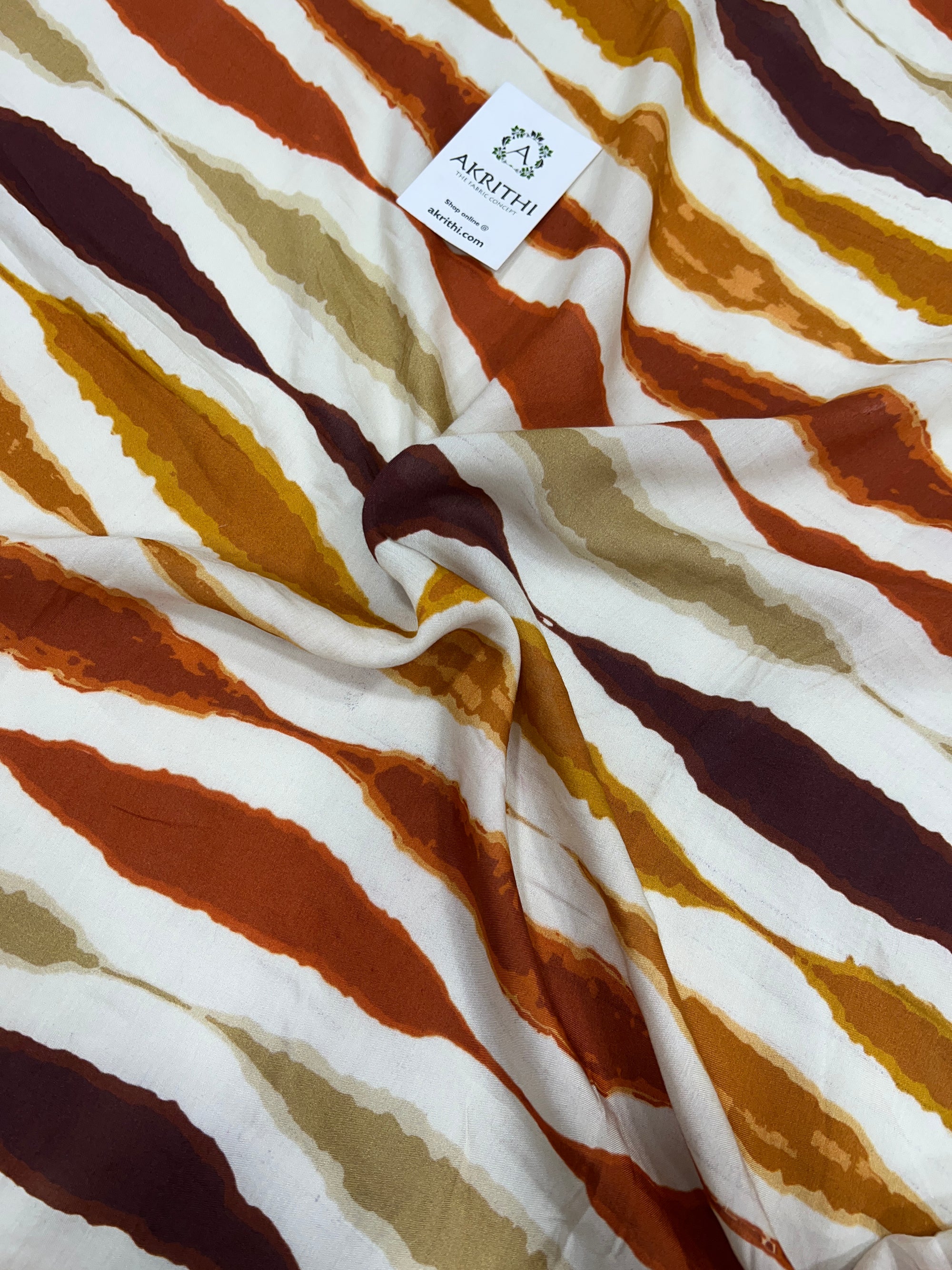 Printed pure muslin fabric