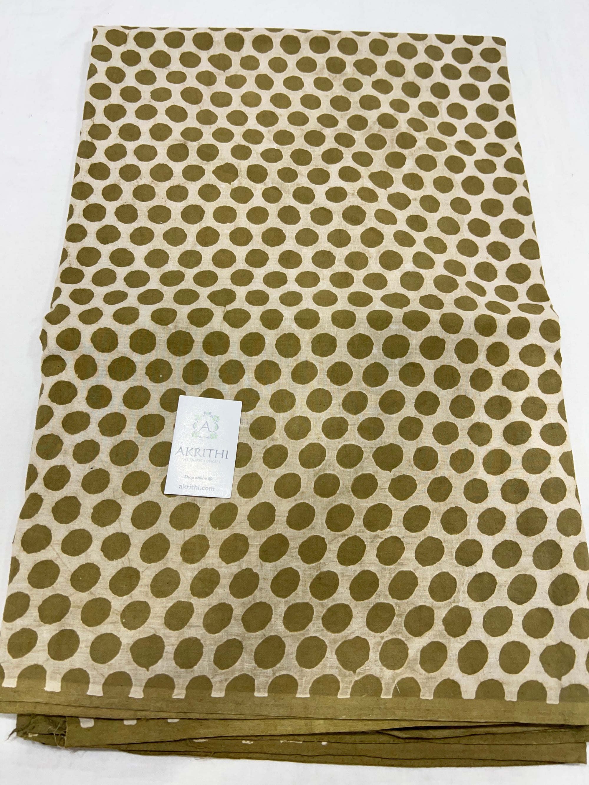 Dabu block Printed pure cotton fabric