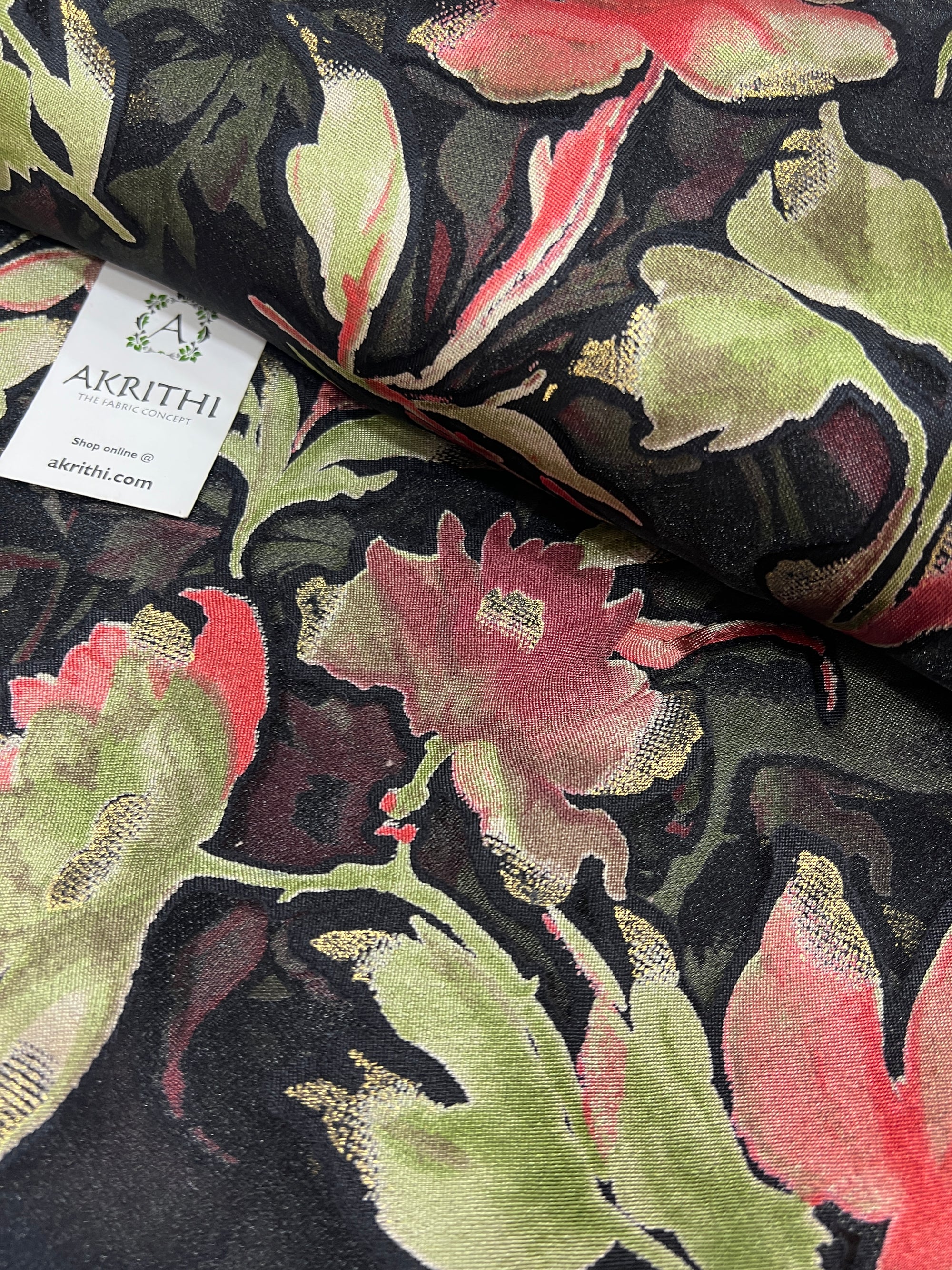 Brasso Digital floral Printed organza fabric