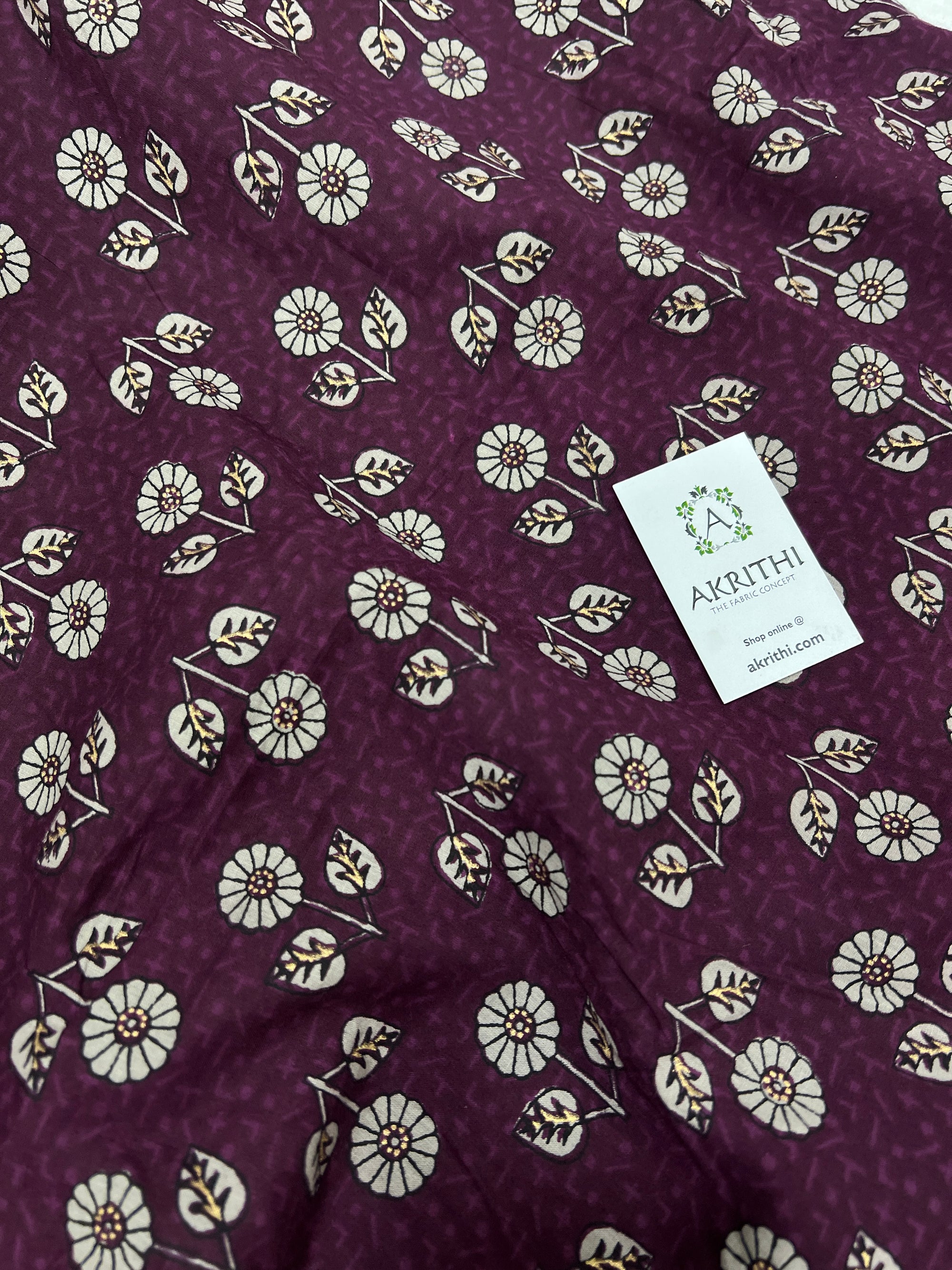Printed pure cotton fabric