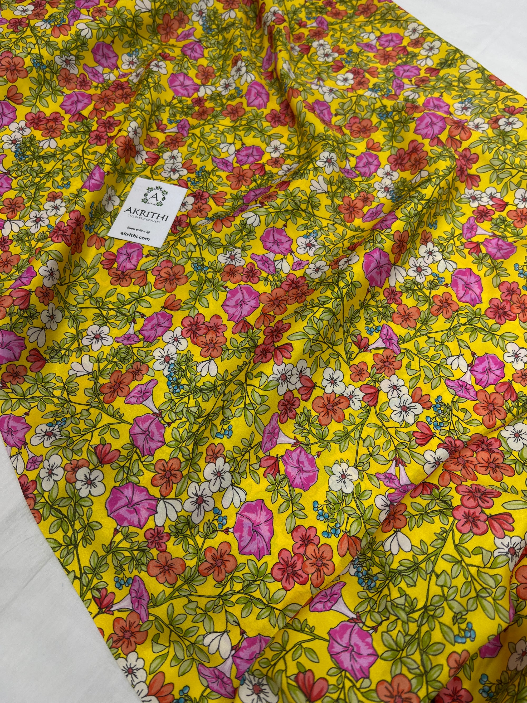 Digital printed modal satin fabric
