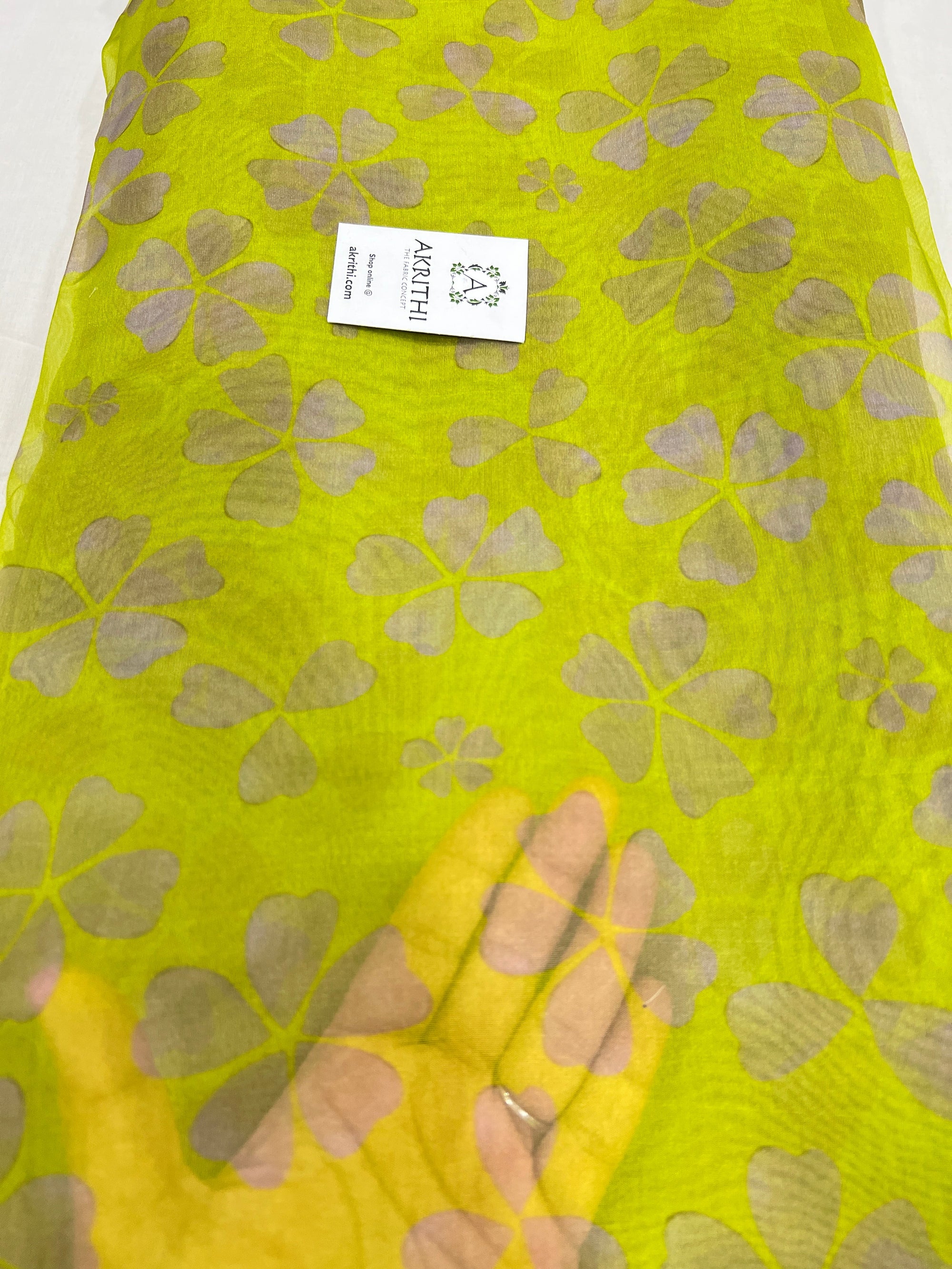 Printed organza fabric