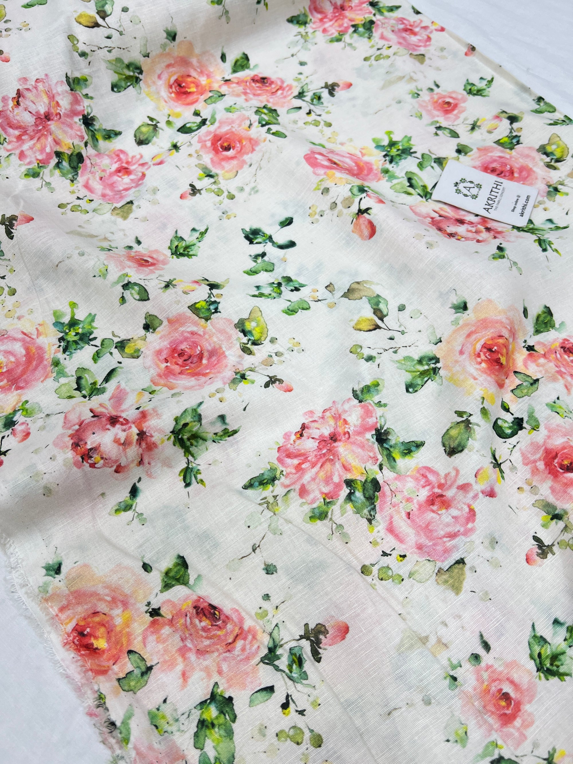 Digital Printed pure linen fabric