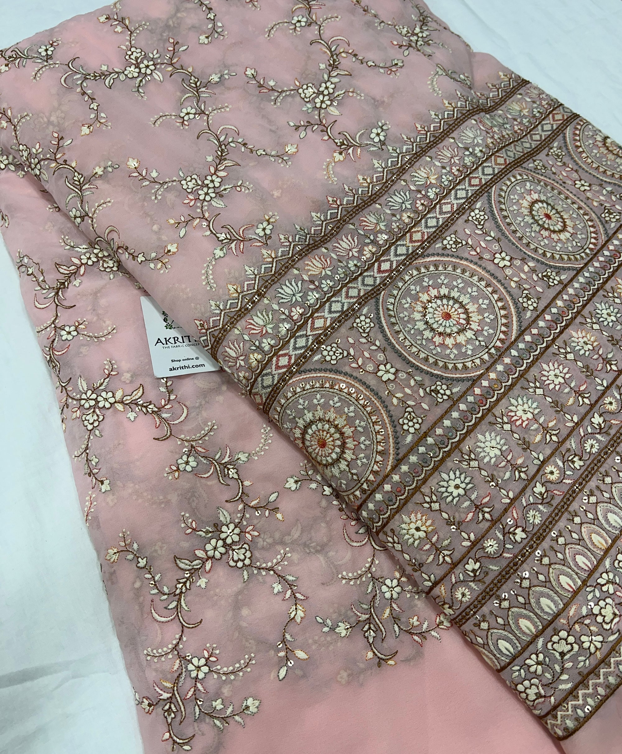 Embroidered Georgette fabric