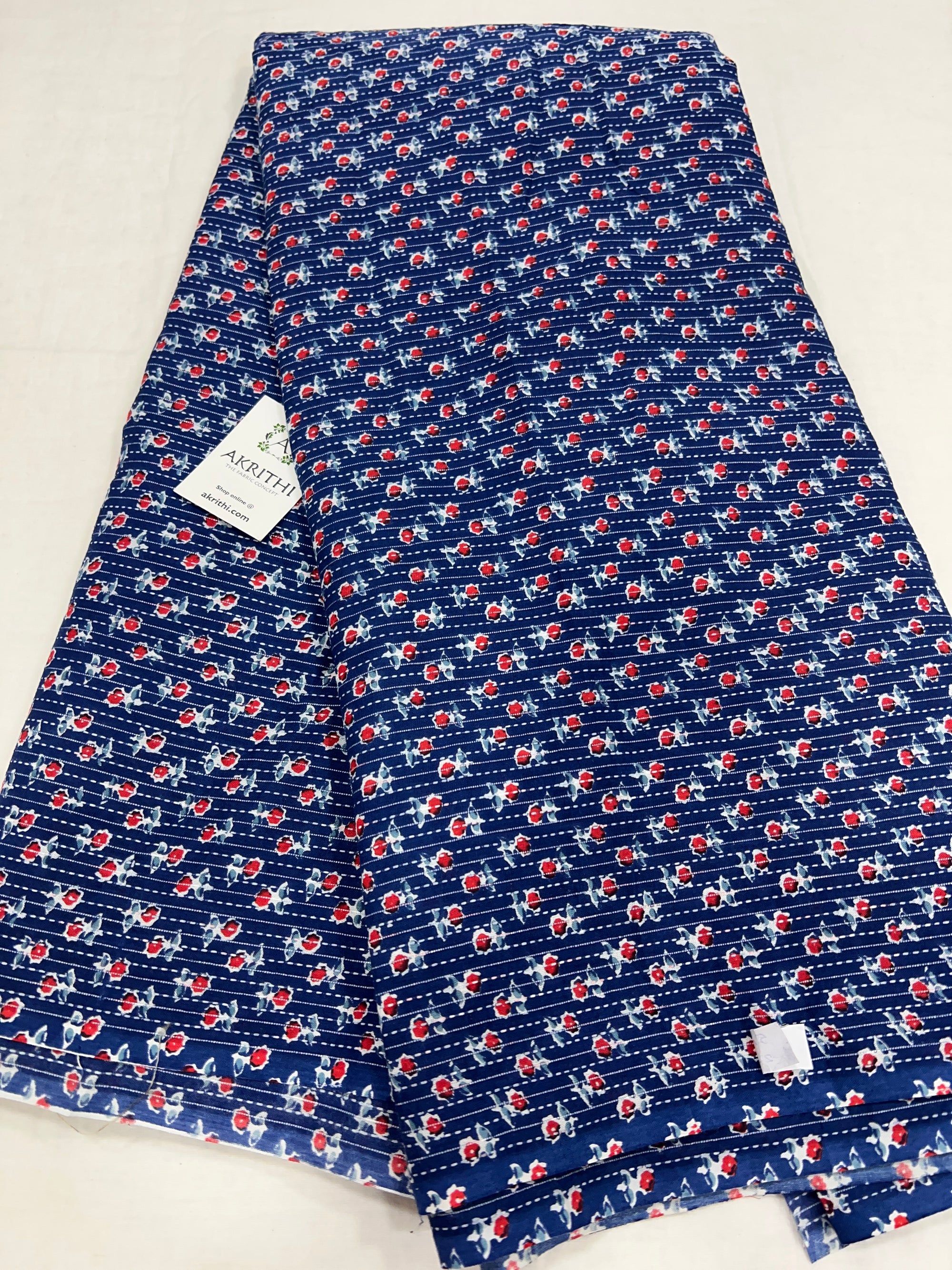 Printed Kantha pure cotton fabric