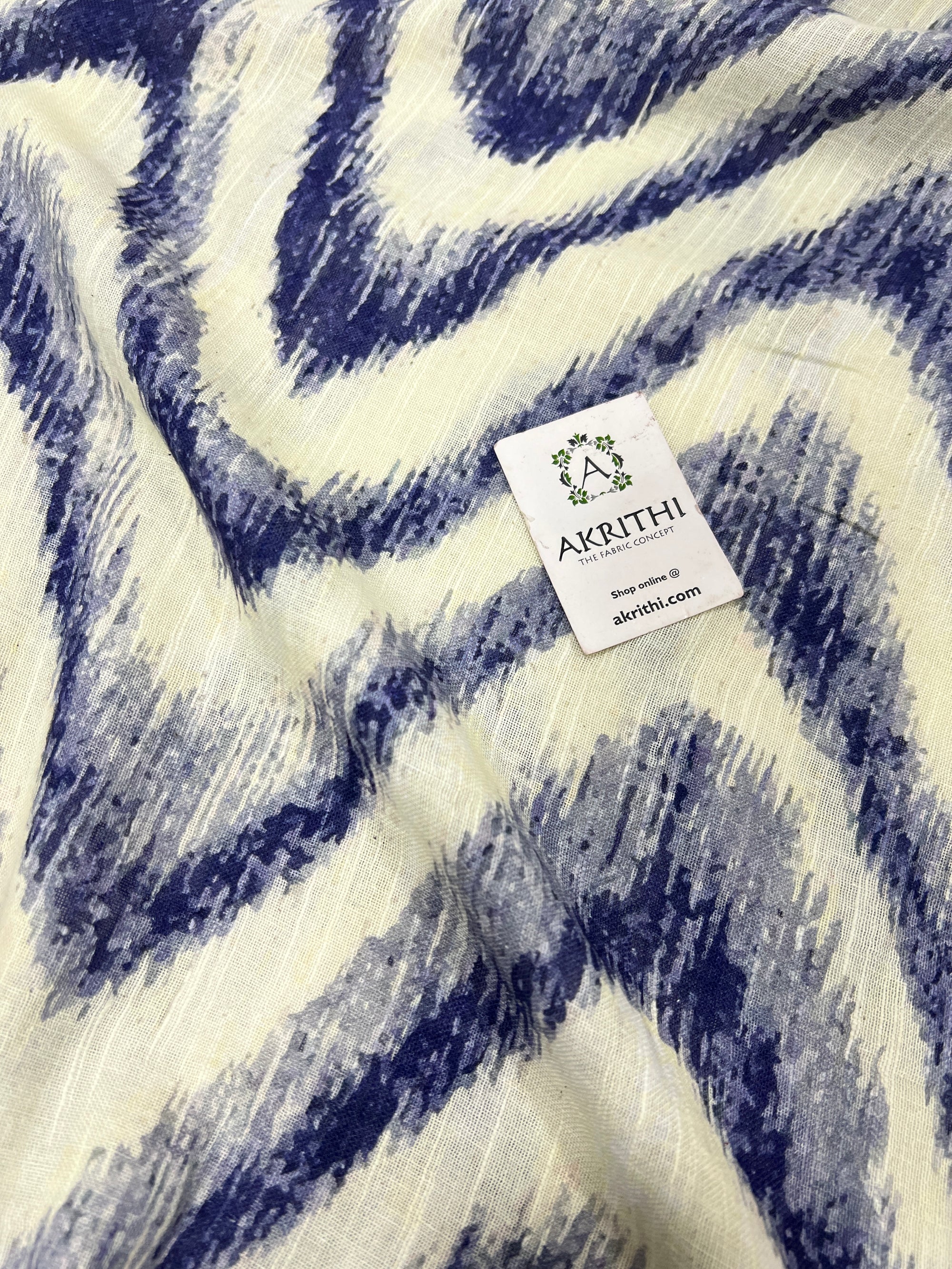 Digital Printed pure linen twill cotton fabric