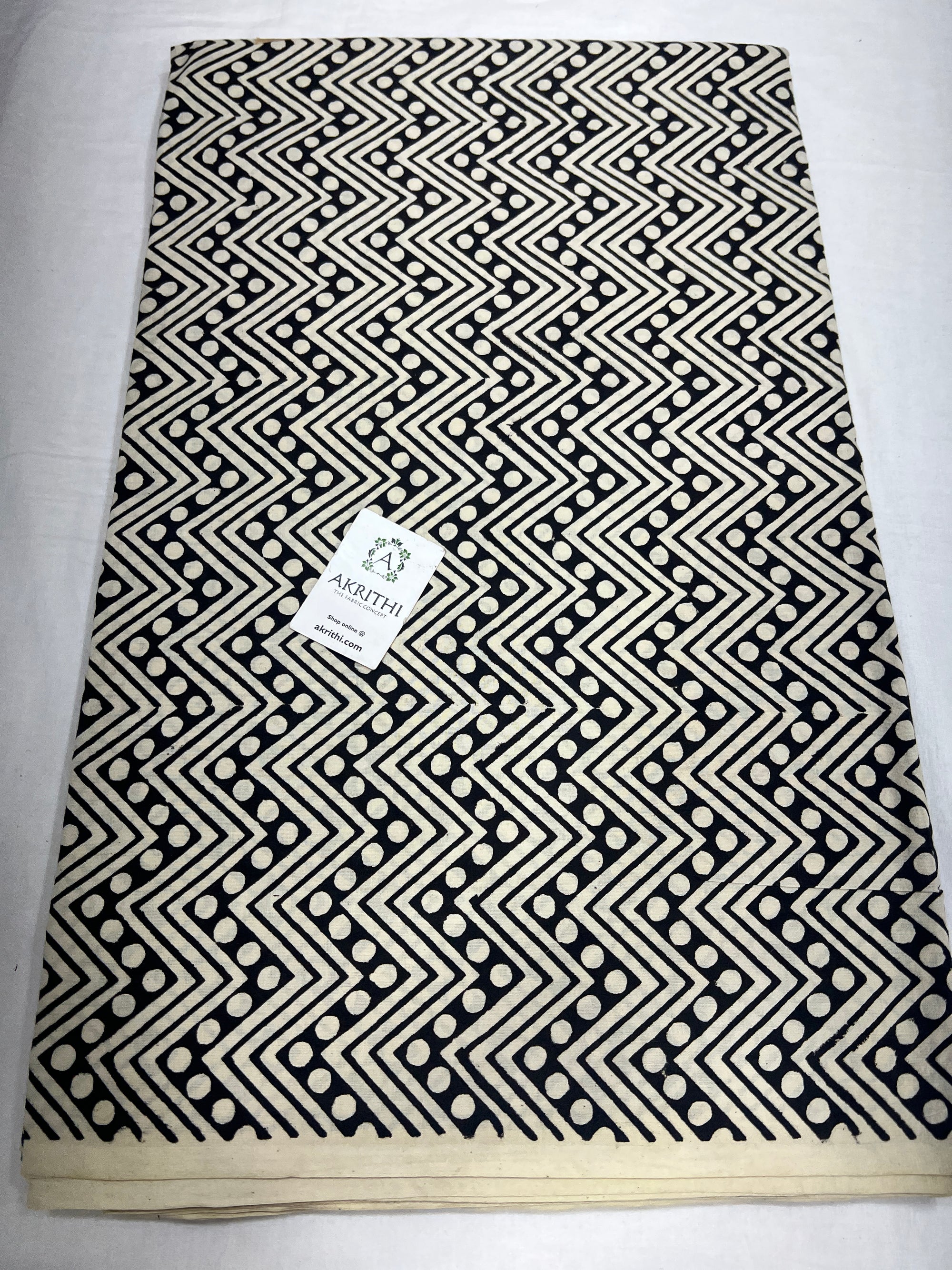 Hand block Printed pure cotton fabric